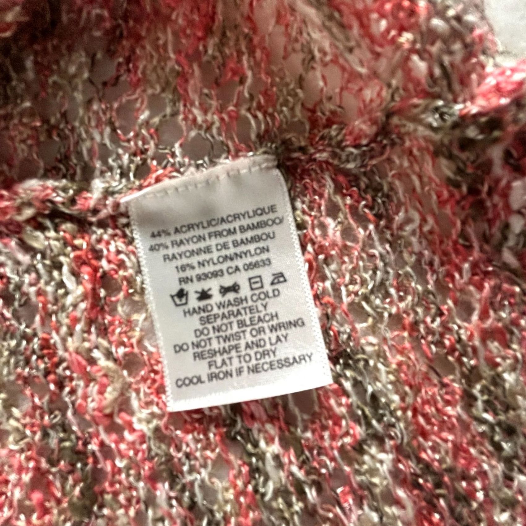 NIC+ZOE Nic + Zoe Womens V-Neck Short Sleeve Knitted Cardigan Sweater Medium Multicolor Size M / US 6-8 / IT 42-44 - 4 Thumbnail