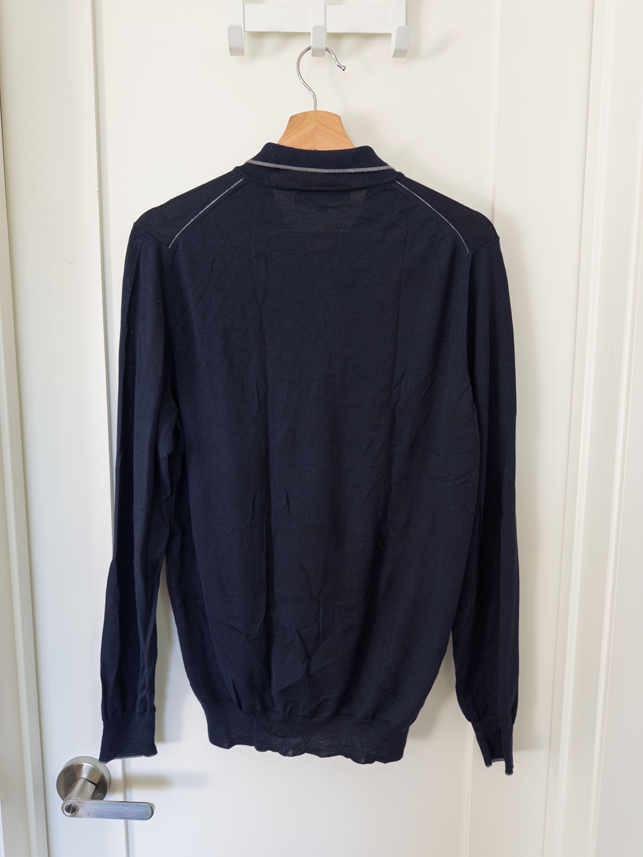 Salvatore Ferragamo Ferragamo Knitted Long Sleeve Polo Size US L / EU 52-54 / 3 - 2 Thumbnail