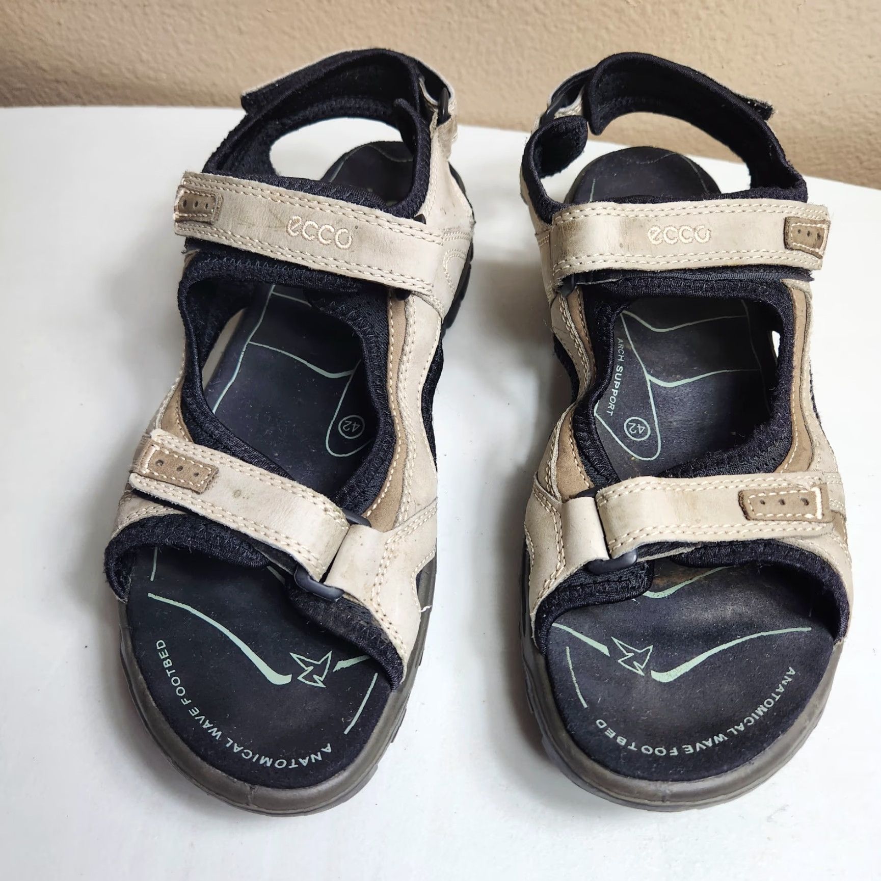 Ecco ECCO Offroad All Terrain Sandal Women Open Toe Beige/Black US 11-11.5 EU42 Size US 12 / IT 42 - 3 Thumbnail