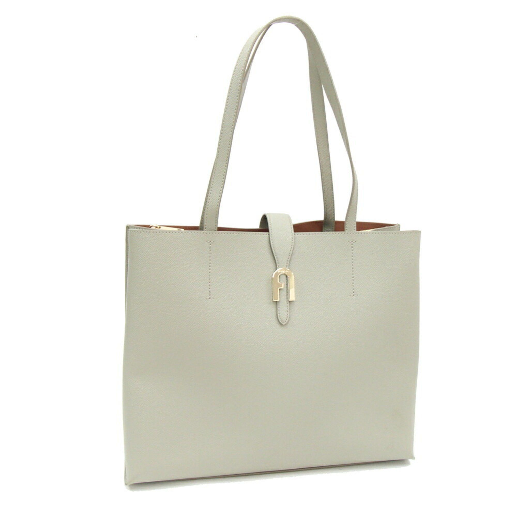 Furla FURLA Tote Bag Grey Leather Women's Size ONE SIZE - 1 Thumbnail