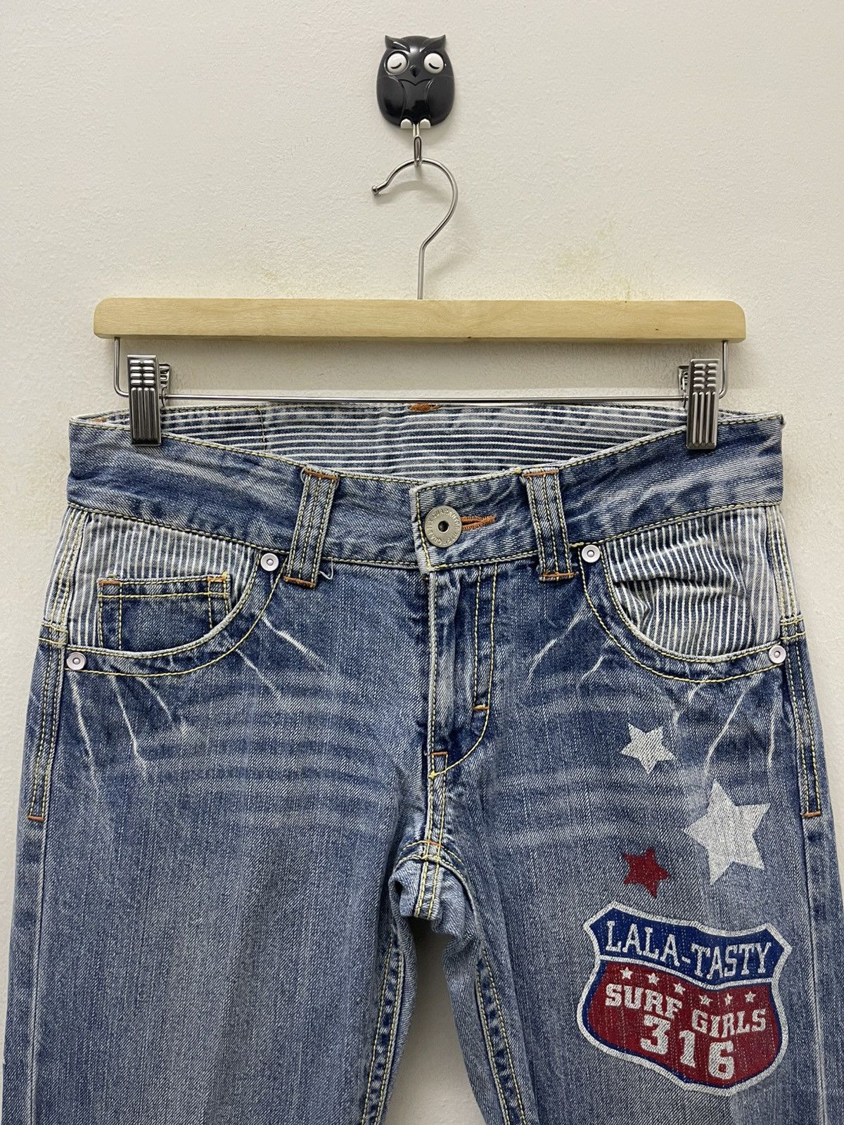Japanese Brand Rare Vintage LTY Lala Tasty Surf Hickory Stripe Denim Size US 29 - 15 Thumbnail