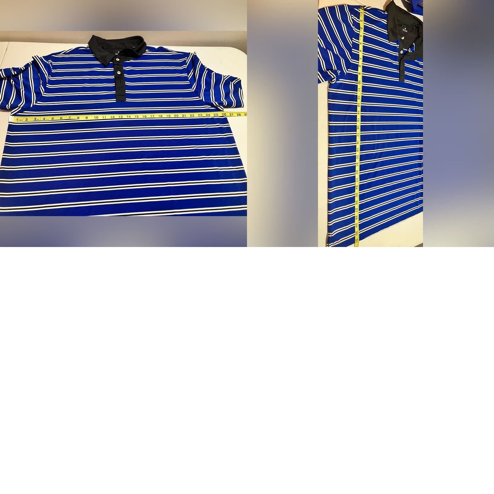 Vintage Vuga Golf Polo Shirt Men's Size XXL Blue Stripe Stretch Performance Size US XXL / EU 58 / 5 - 8 Thumbnail
