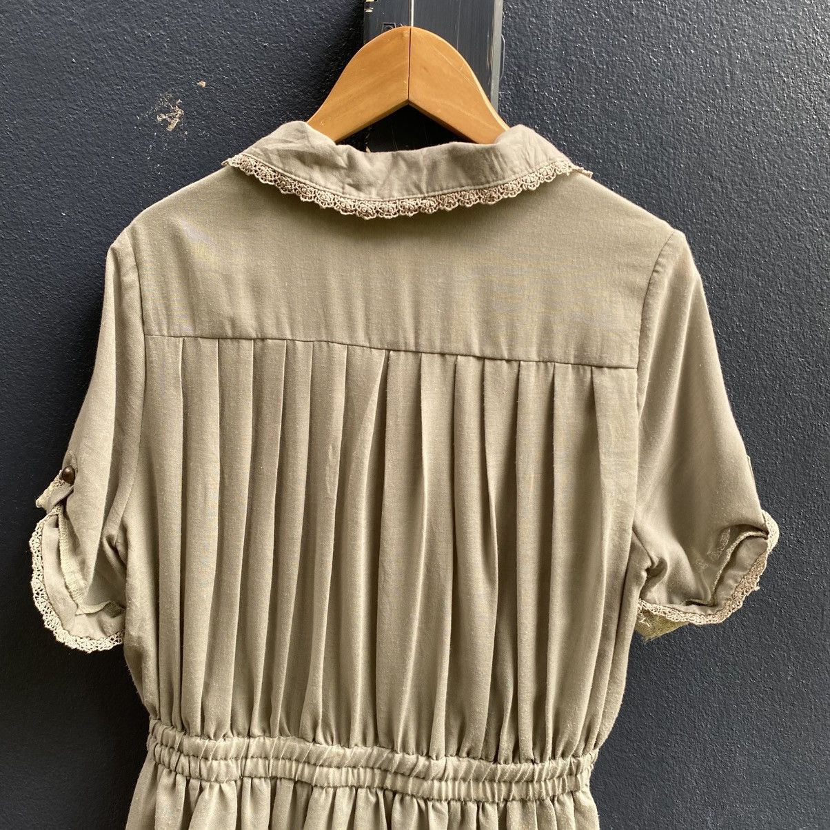 Japanese Brand axes femme Vintage Light Green Embroidered Lace Dress Size M / US 6-8 / IT 42-44 - 25 Thumbnail