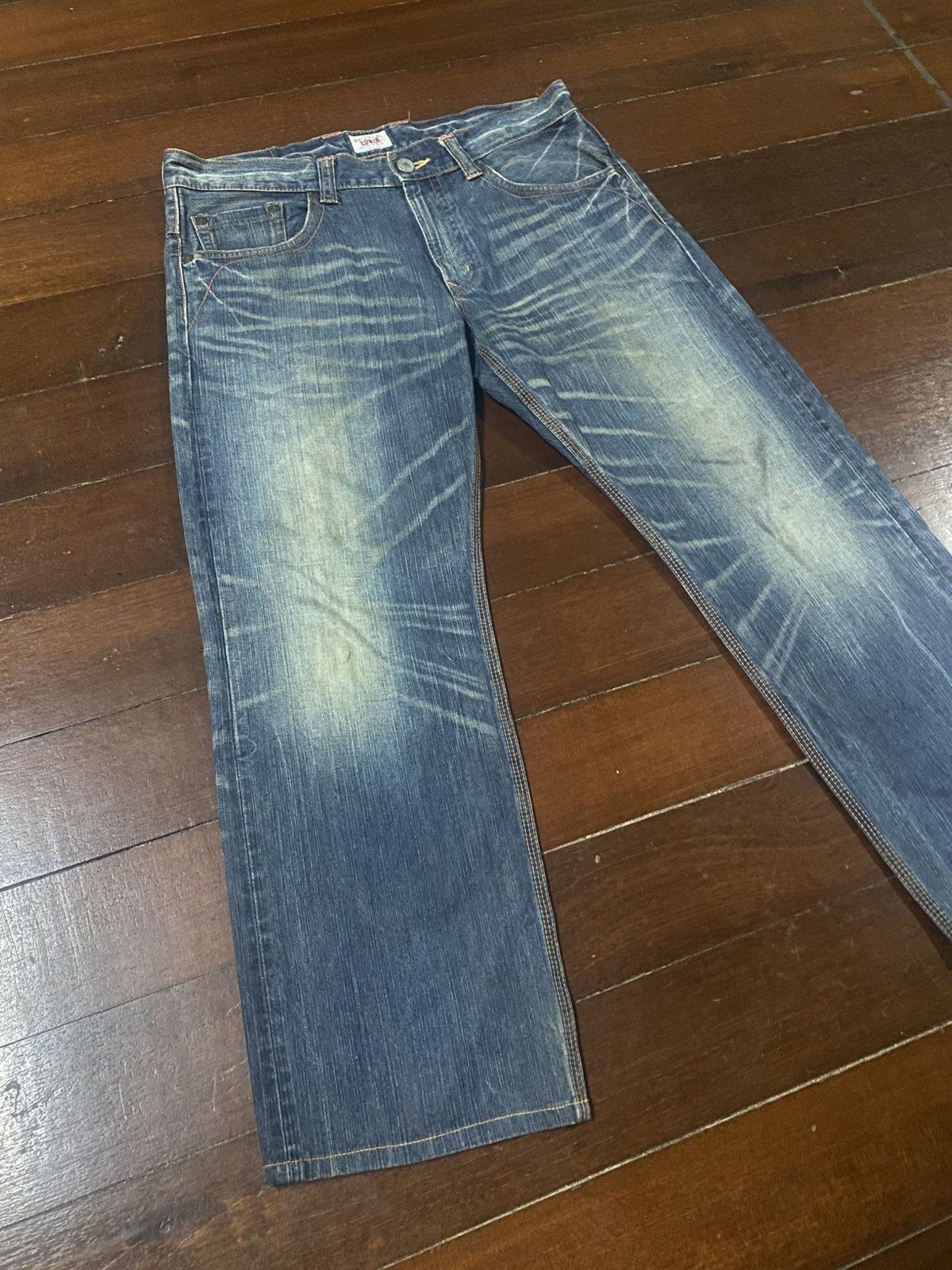 If Six Was Nine Japanese Edwin Exclusive Flared Distressed Jeans wide leg Size US 39 - 2 Thumbnail