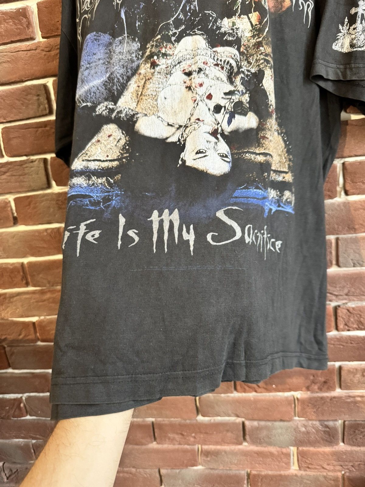 Band Tees Vintage 1998 Cradle of Filth Life Is Sacrifice Band Tshirt Size US XL / EU 56 / 4 - 3 Thumbnail