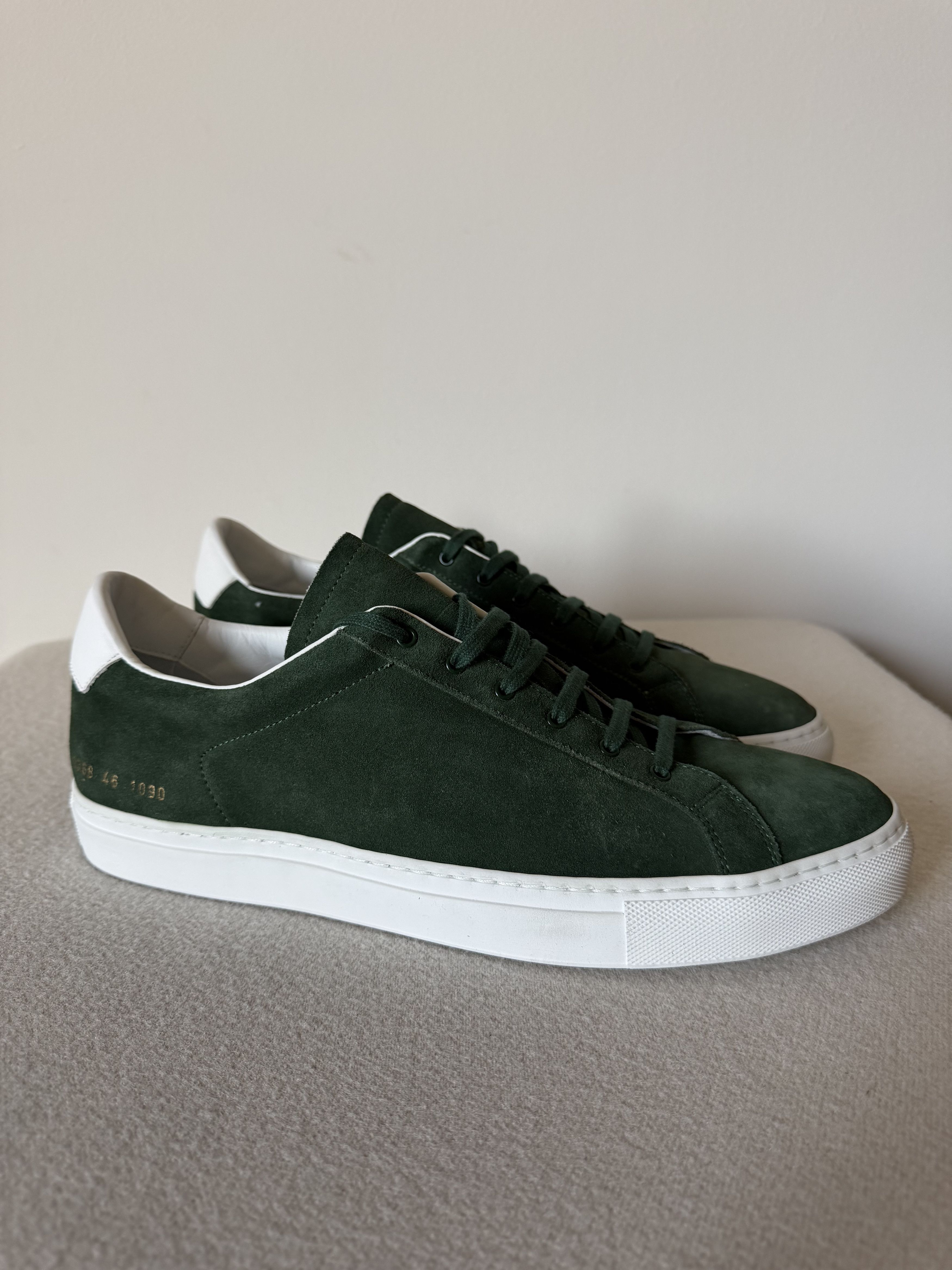 Common Projects Common Projects Retro Low Sneakers in Green Suede Size US 13 / EU 46 - 1 Thumbnail