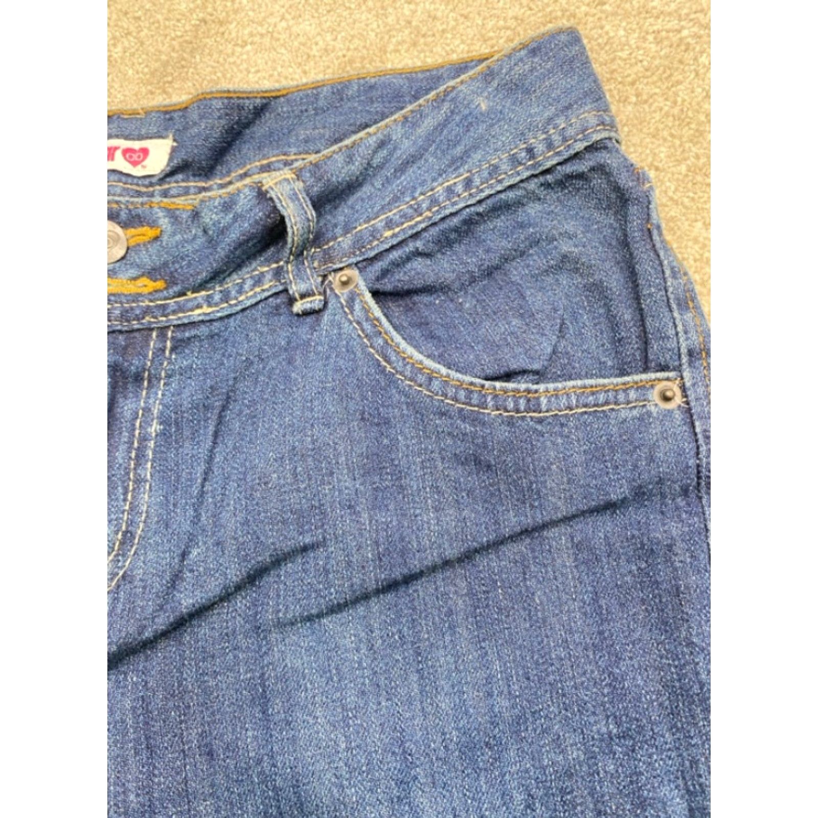 Denime Dear Amanda Bynes NWT Jeans Women's 6S (30x31) Blue Denim Bootcut Flare Low Rise Jeans Women's 6S NWT Size 28" / US 6 / IT 42 - 4 Thumbnail