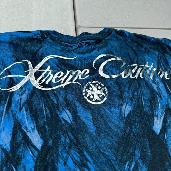 Affliction × Designer NEW XTREME COUTURE BLUE T-SHIRT SZ 2XL XXL Size US XXL / EU 58 / 5 - 4 Thumbnail