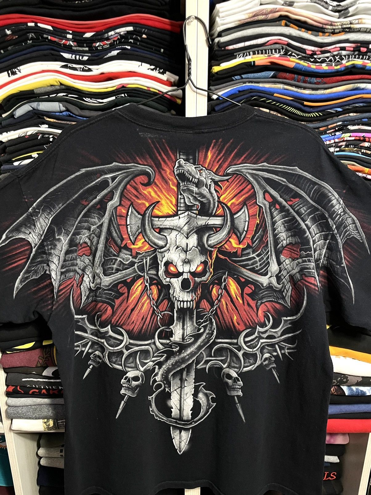 Liquid Blue Vintage 00s Liquid Blue Dragon Sword All Over Print T-Shirt Size US XL / EU 56 / 4 - 13 Thumbnail
