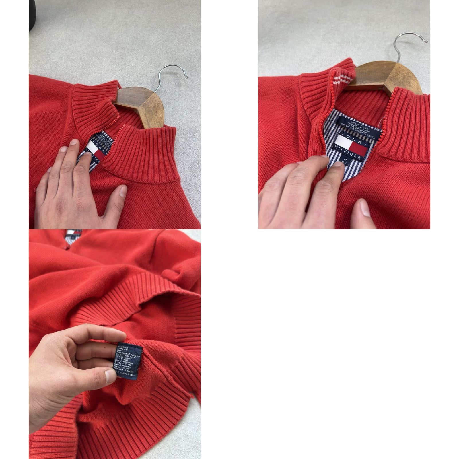 Tommy Hilfiger VINTAGE Tommy Hilfiger Ferrari Limited Edition 1/3 Zip Knit Sweater Men M Red Racing USA 90s Size US M / EU 48-50 / 2 - 8 Thumbnail