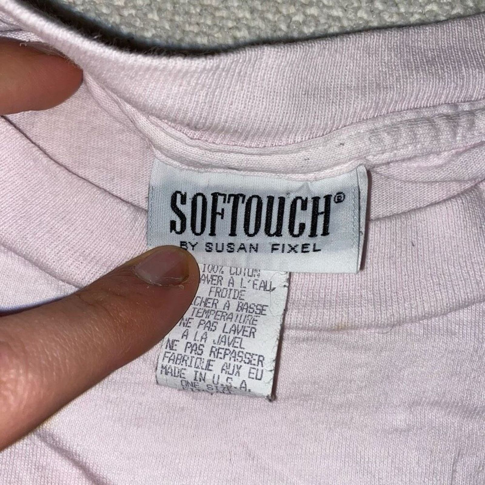 Vintage Vintage pink Soft Touch t-shirt | Sz OS (XL) Size US XL / EU 56 / 4 - 3 Thumbnail
