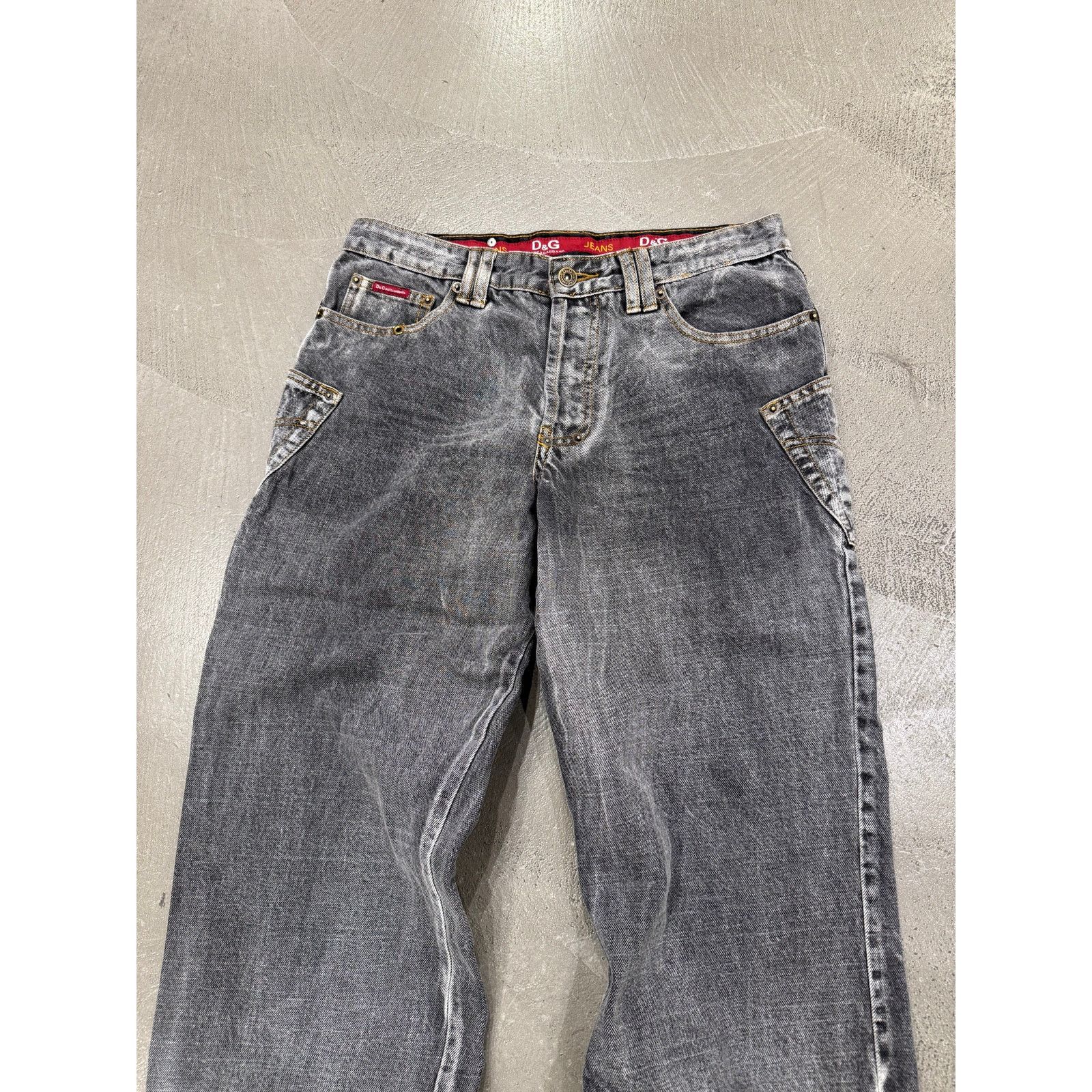 Dolce & Gabbana A/W2003 Dolce & Gabbana asymmetrical faded baggy jeans Size 38" / US 16 / IT 52 - 5 Thumbnail