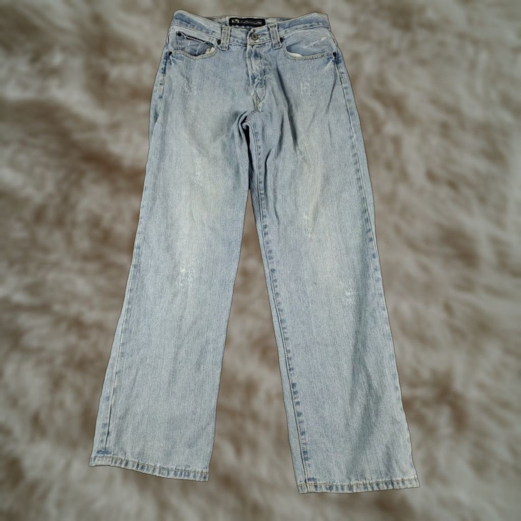 Denime Drunknmunky Jeans Mens 32x30 Blue Relaxed Fit Denim Pants Size US 32 / EU 48 - 1 Thumbnail