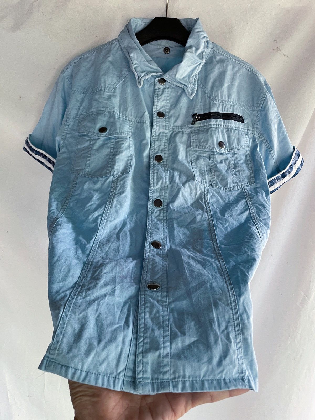 Le Grande Bleu (L.G.B.) JAPANESE UKNOWN BRAND BUTTON UP CASUAL SHIRT Size US M / EU 48-50 / 2 - 2 Thumbnail