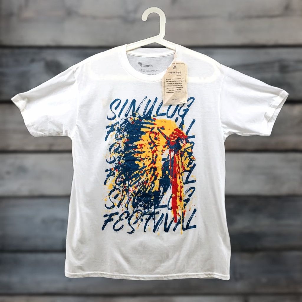 Vintage Islands Sinulog Festival Philippines Graphic T Shirt Unisex Medium M Mens White Cotton Crew Neck Short Sleeve NWT Size US M / EU 48-50 / 2 - 1 Thumbnail