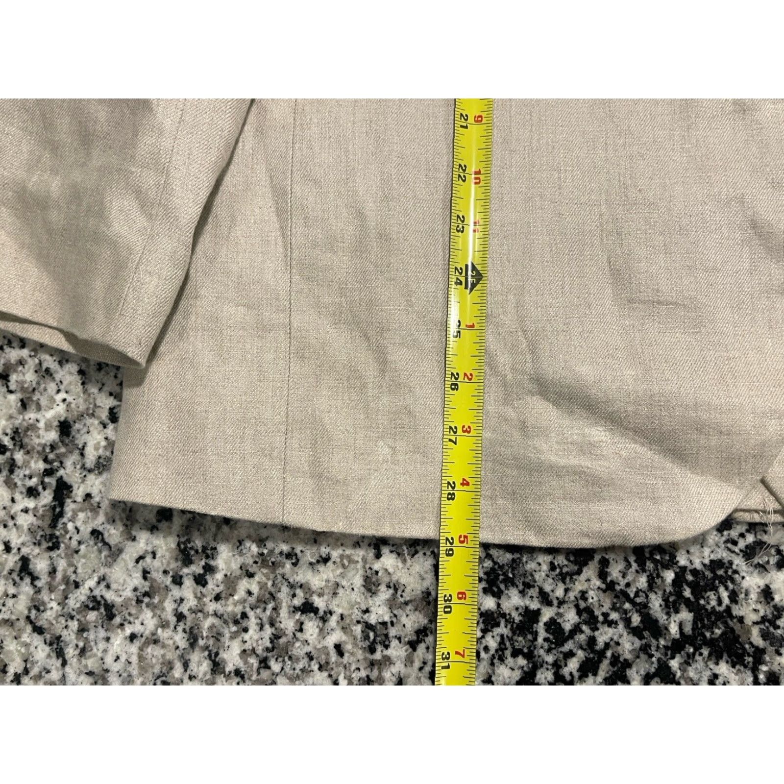 Mango VINTAGE Mango Linen Blazer Jacket Women Large Beige Business Casual Formal 100% Linen Size L / US 10 / IT 46 - 3 Thumbnail