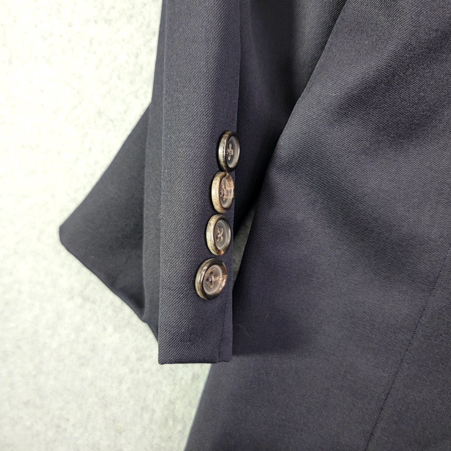 Hugo Boss VINTAGE Hugo Boss Suit Jacket Mens 44 Long Gray Wool 2 Button Blazer Made USA Barneys Size 44R - 6 Thumbnail
