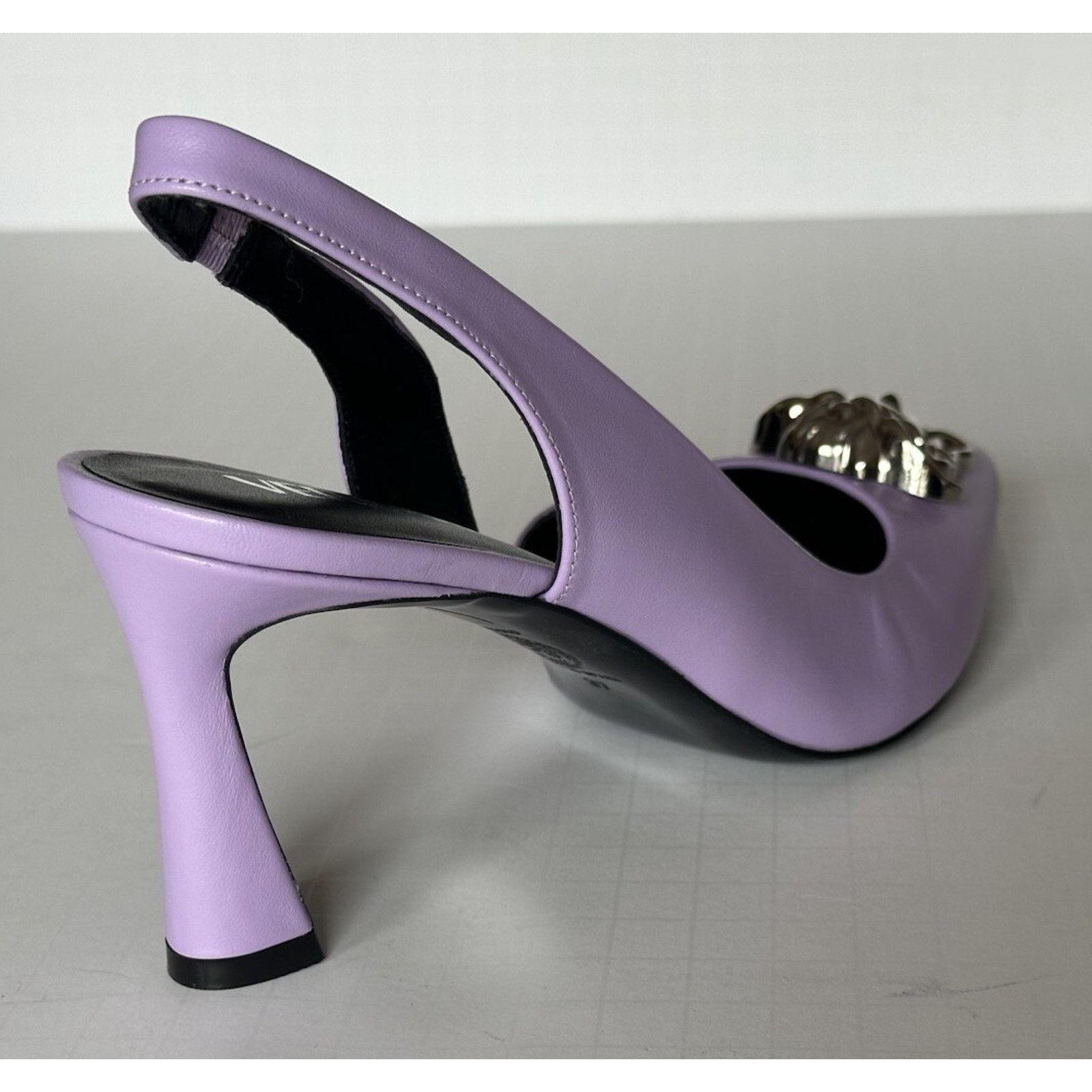 Versace Versace Sling Back Leather Pump Shoes Violet 10 US 1009701 Size US 10 / IT 40 - 4 Thumbnail