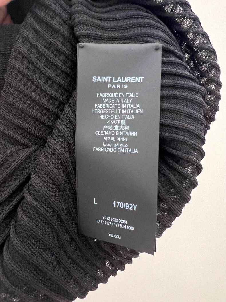 Saint Laurent Paris Saint Laurent Paris Black Knit sweater Size L / US 10 / IT 46 - 4 Thumbnail