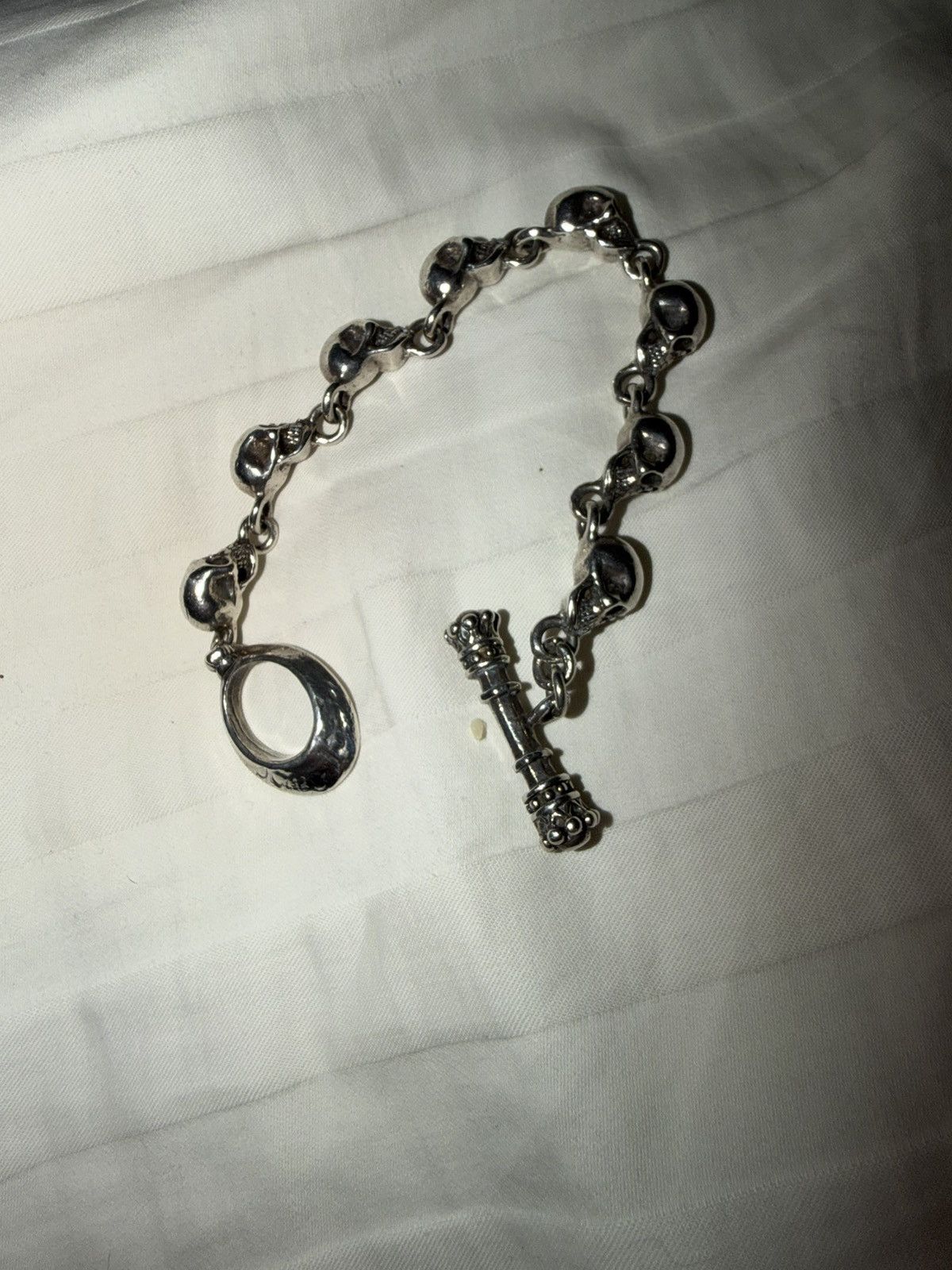 King Baby Studio King Baby Sterling Silver Skull Bracelet Size ONE SIZE - 10 Thumbnail
