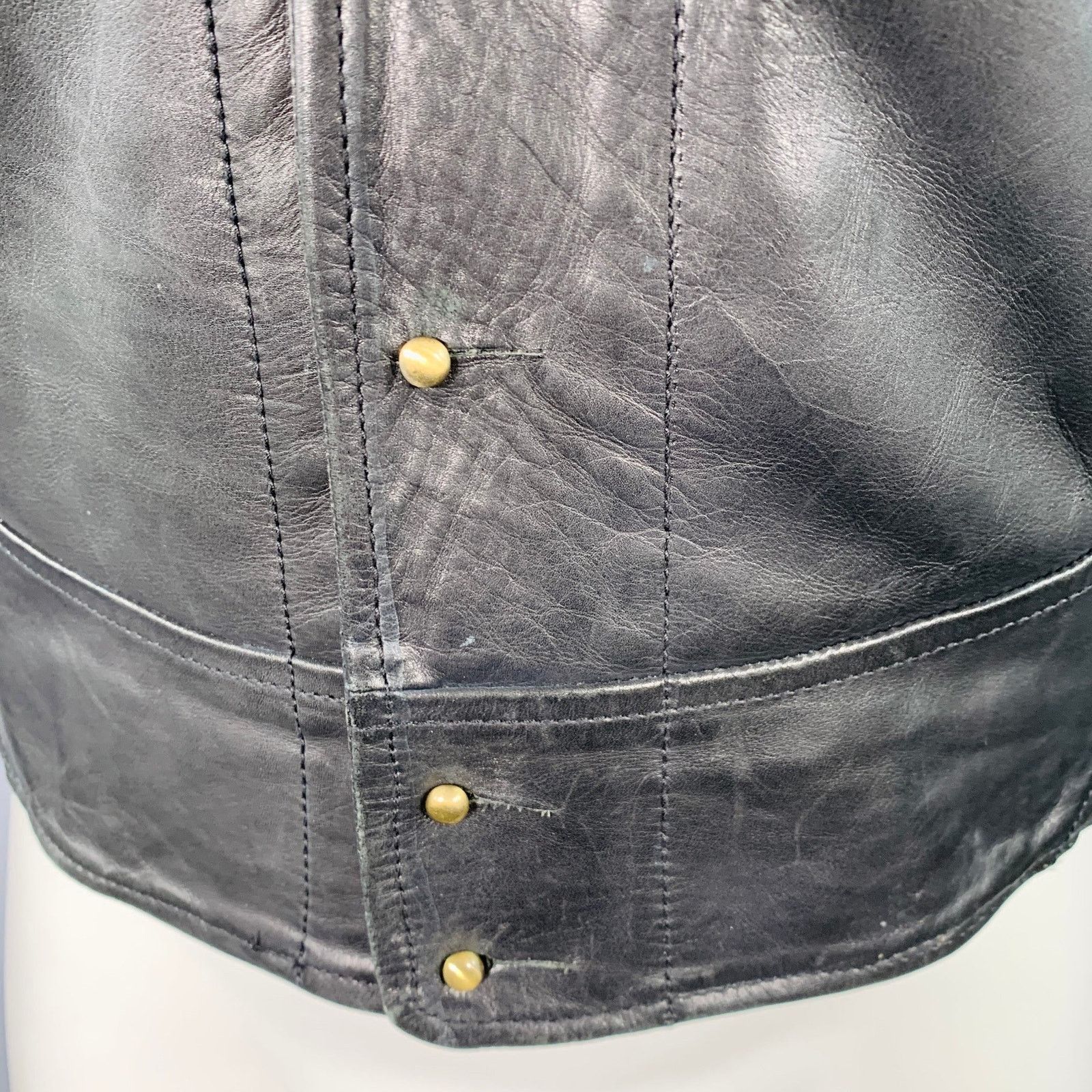 Other AL'S ATTIRE Size S Black Leather Studs Club Collar Jacket Size US S / EU 44-46 / 1 - 11 Thumbnail
