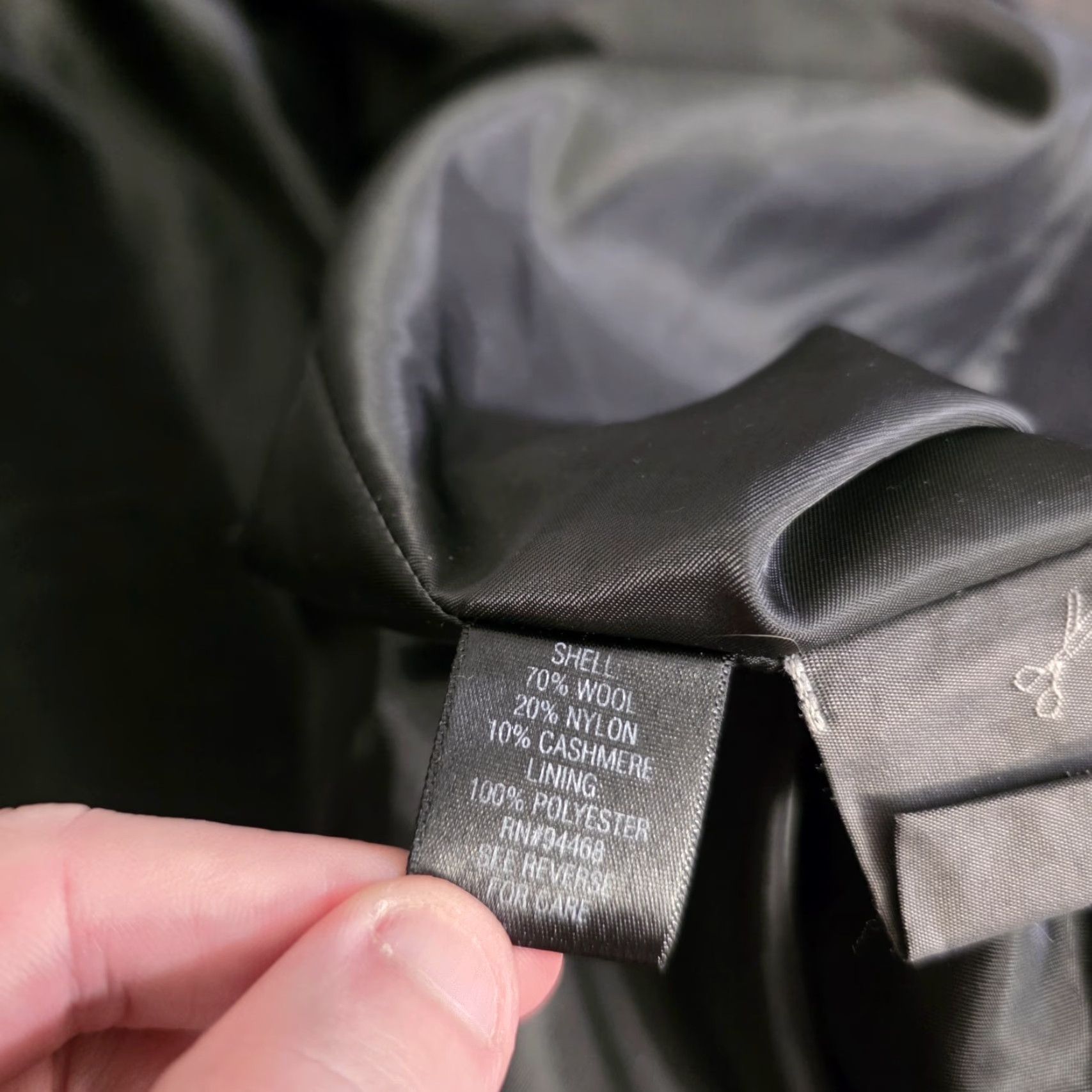 Croft & Barrow VINTAGE Croft Barrow Coat Womens Small Black Double Breasted Cashmere Wool Blend Pea Coat Mens? No. Size S / US 4 / IT 40 - 5 Thumbnail