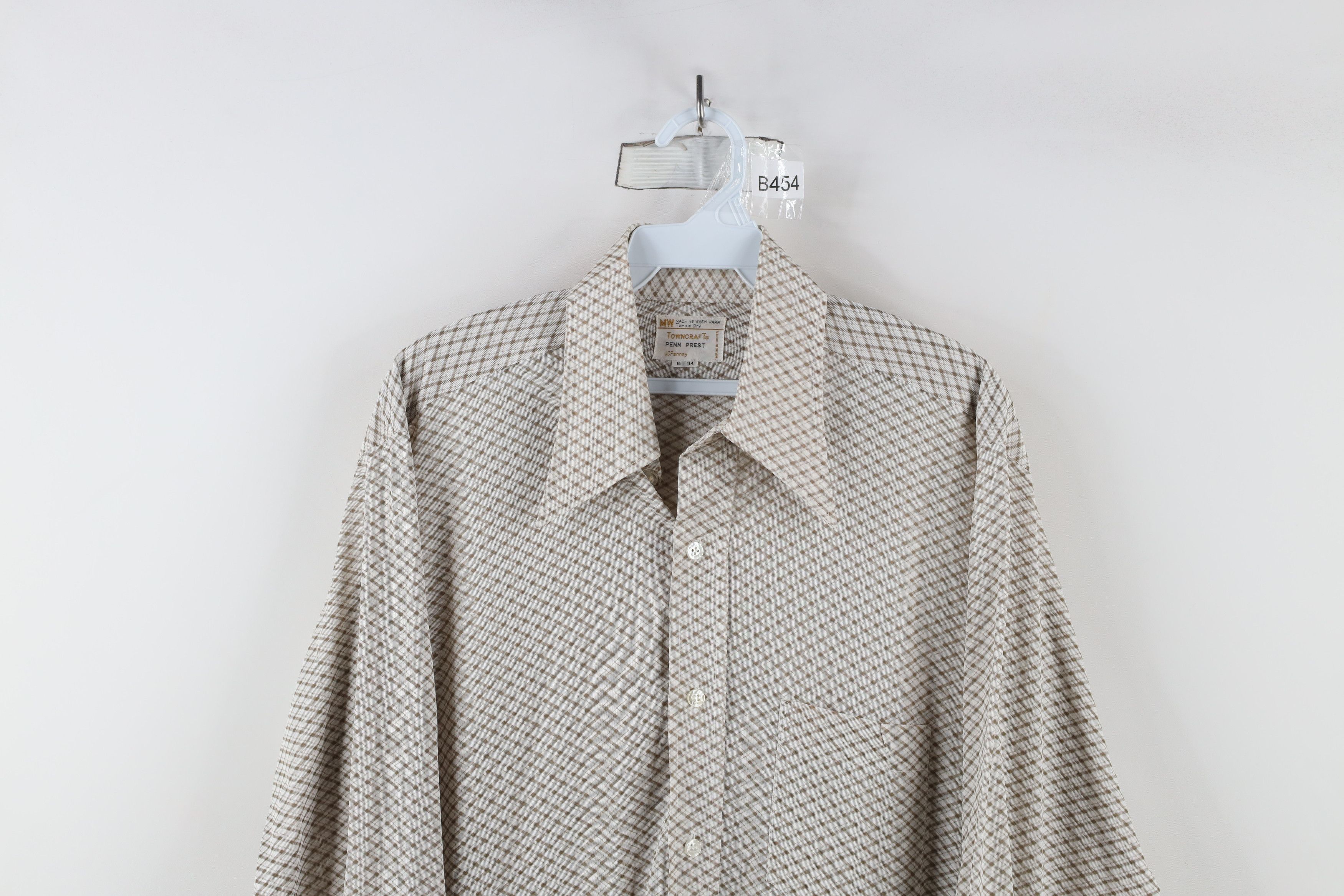 Vintage Vintage 70s Streetwear Sheer Knit Collared Button Shirt Size US M / EU 48-50 / 2 - 2 Thumbnail