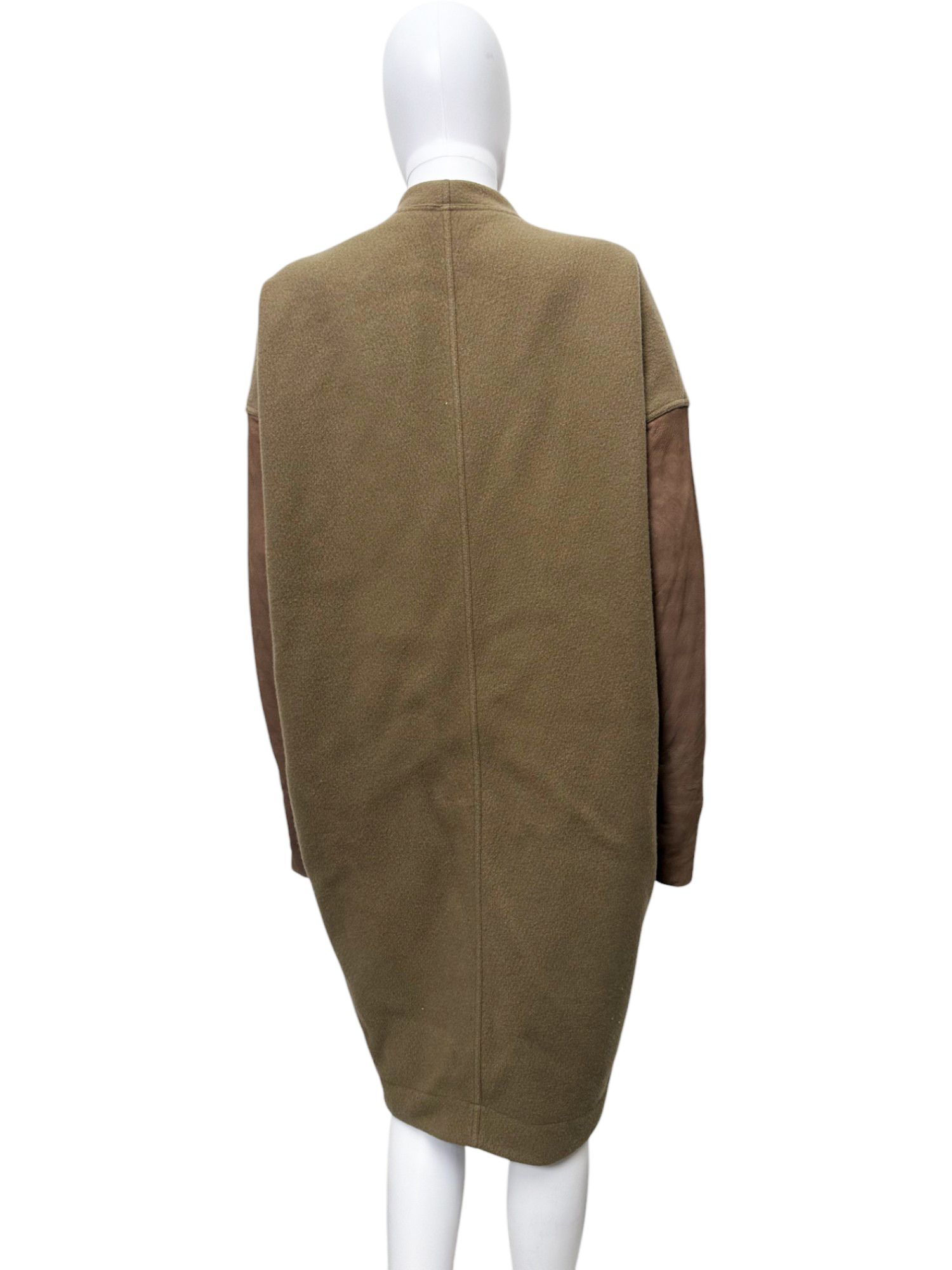 Rick Owens S/S 2015 "FAUN" Brown Wool and Suede Coat Size M / US 6-8 / IT 42-44 - 3 Thumbnail