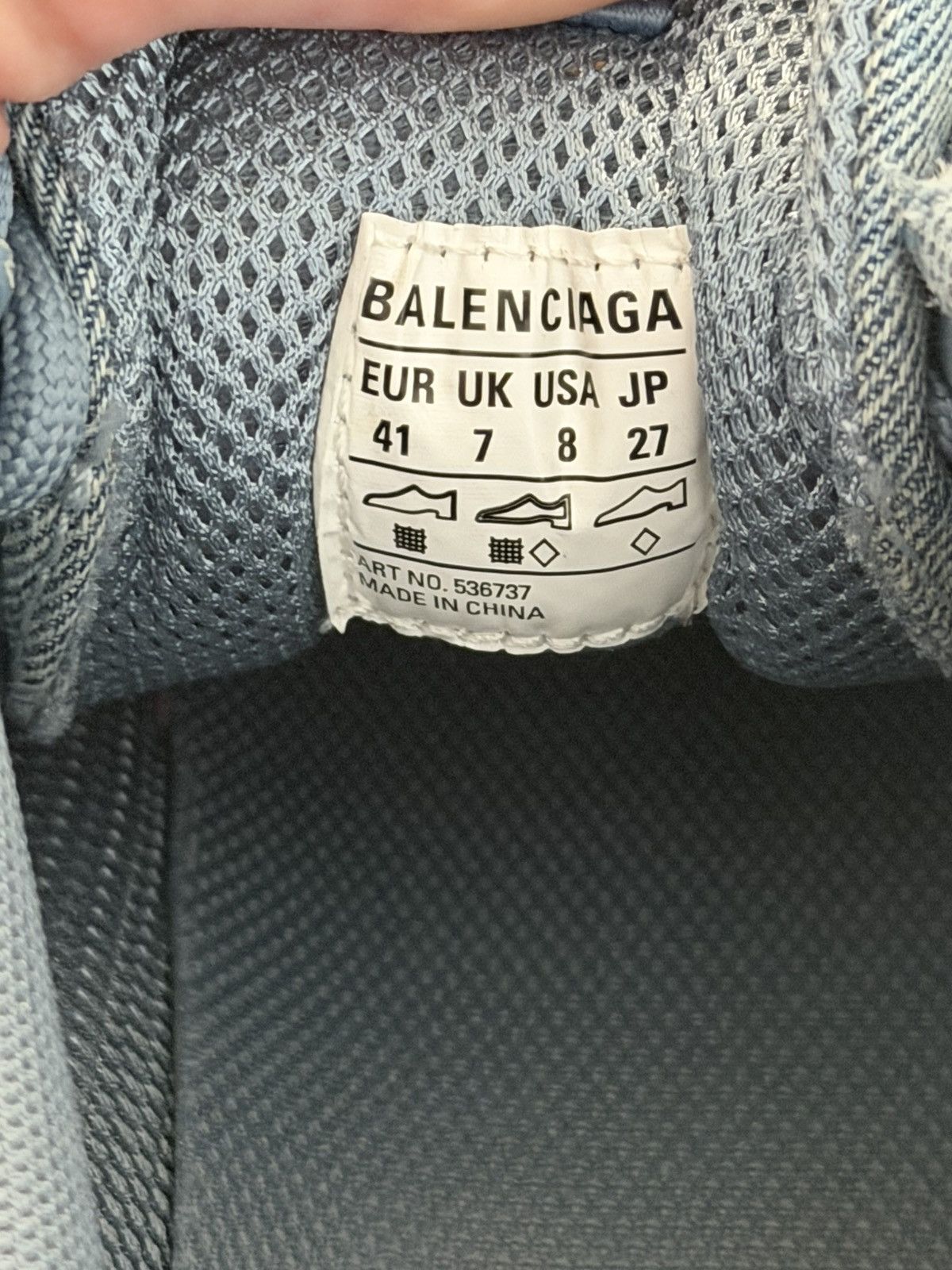 Balenciaga Balenciaga Triple S Denim Sneakers Light Blue – EU 41\ US 8 Size US 8 / EU 41 - 8 Thumbnail