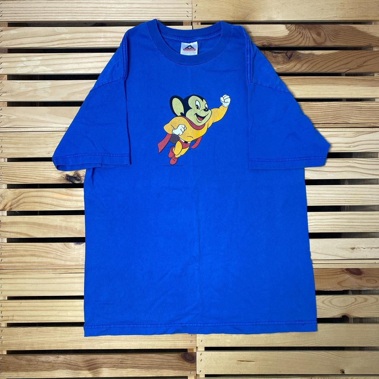 AAA Vintage Mighty Mouse Blue Cartoon Promo Tee Size Large Size US L / EU 52-54 / 3 - 1 Thumbnail