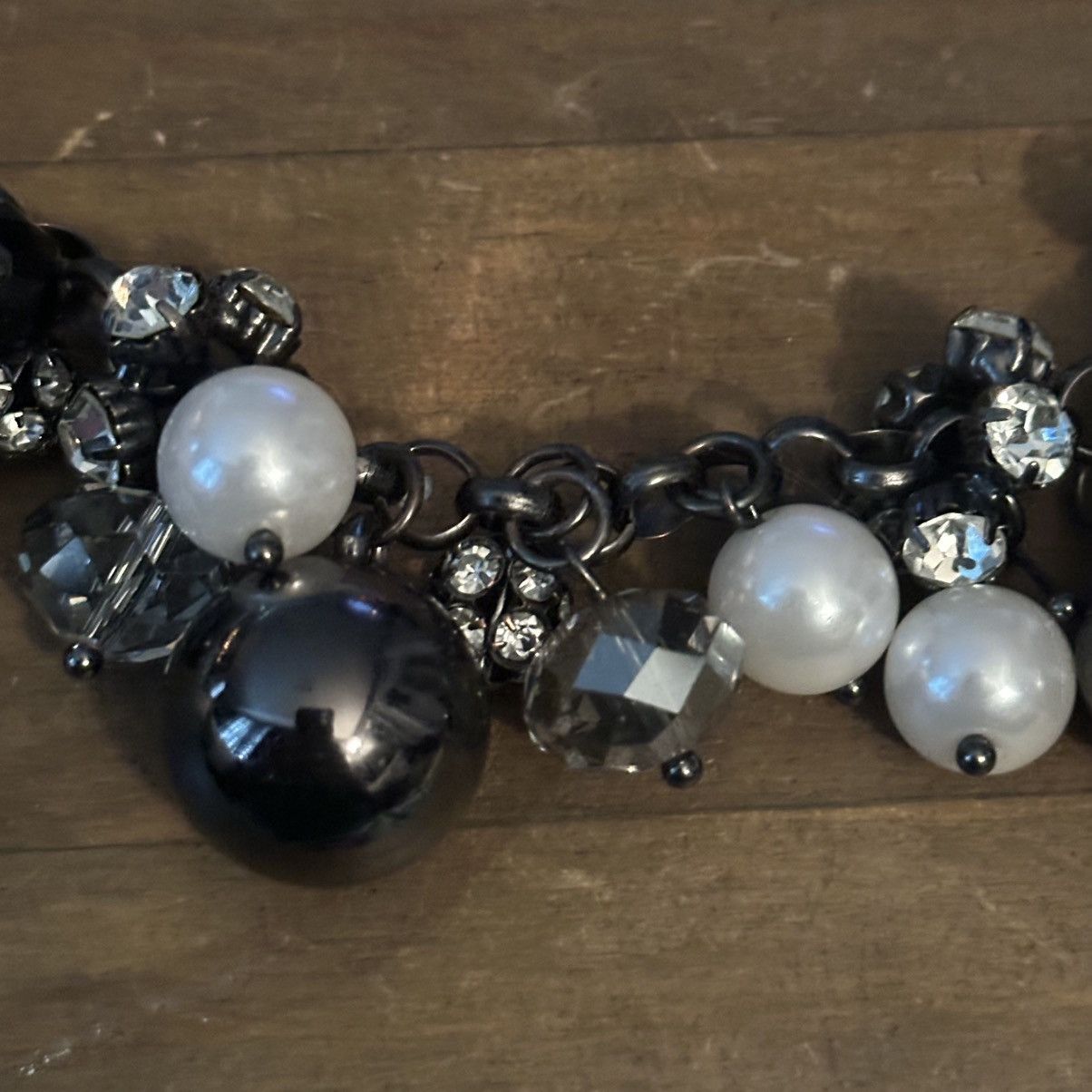 Other Natasha dark silver tone mixed bead statement necklace Size ONE SIZE - 3 Thumbnail