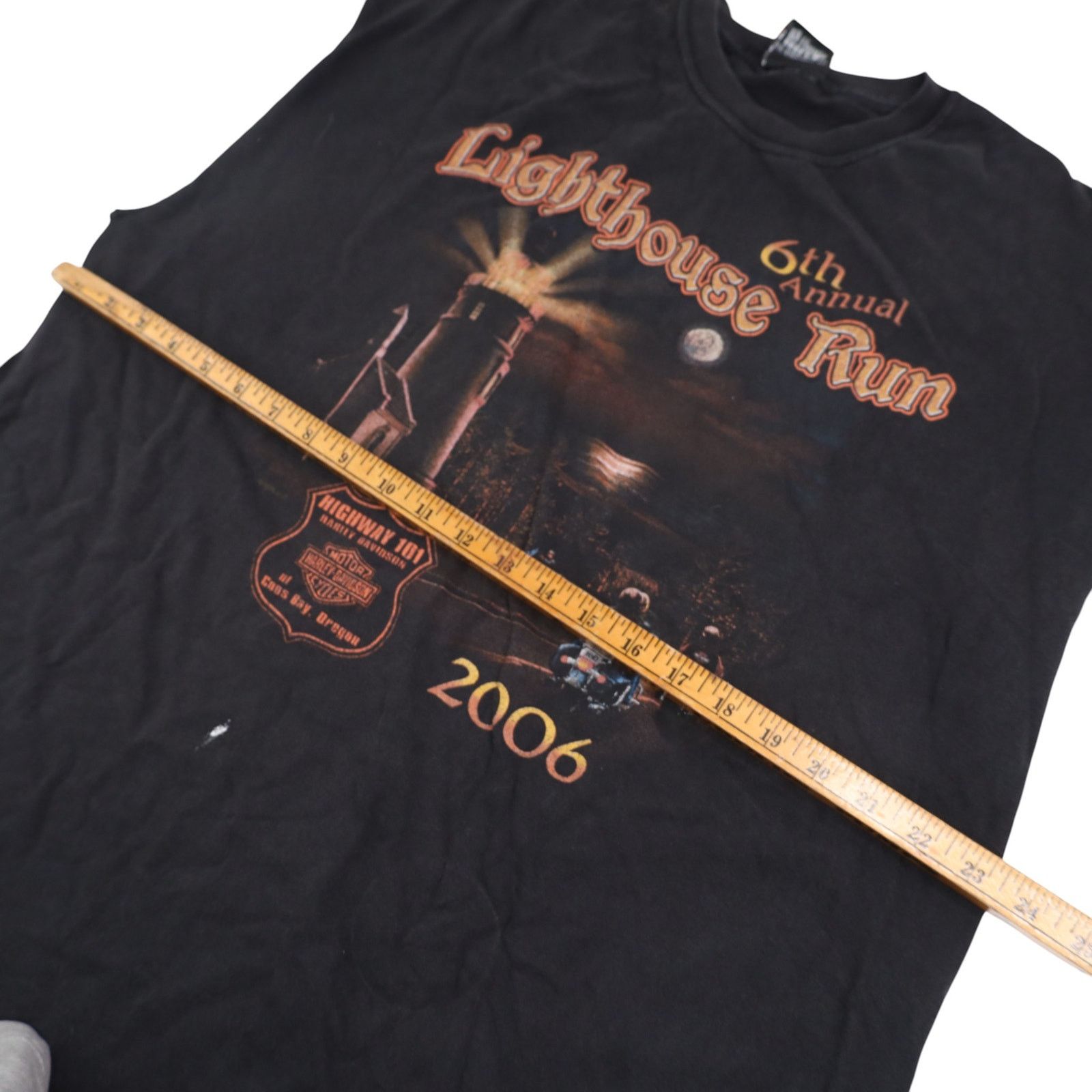 Harley Davidson × Vintage VTG Y2k Harley Davidson 6th Annual Lighthouse Run Muscle T Size US XL / EU 56 / 4 - 7 Thumbnail