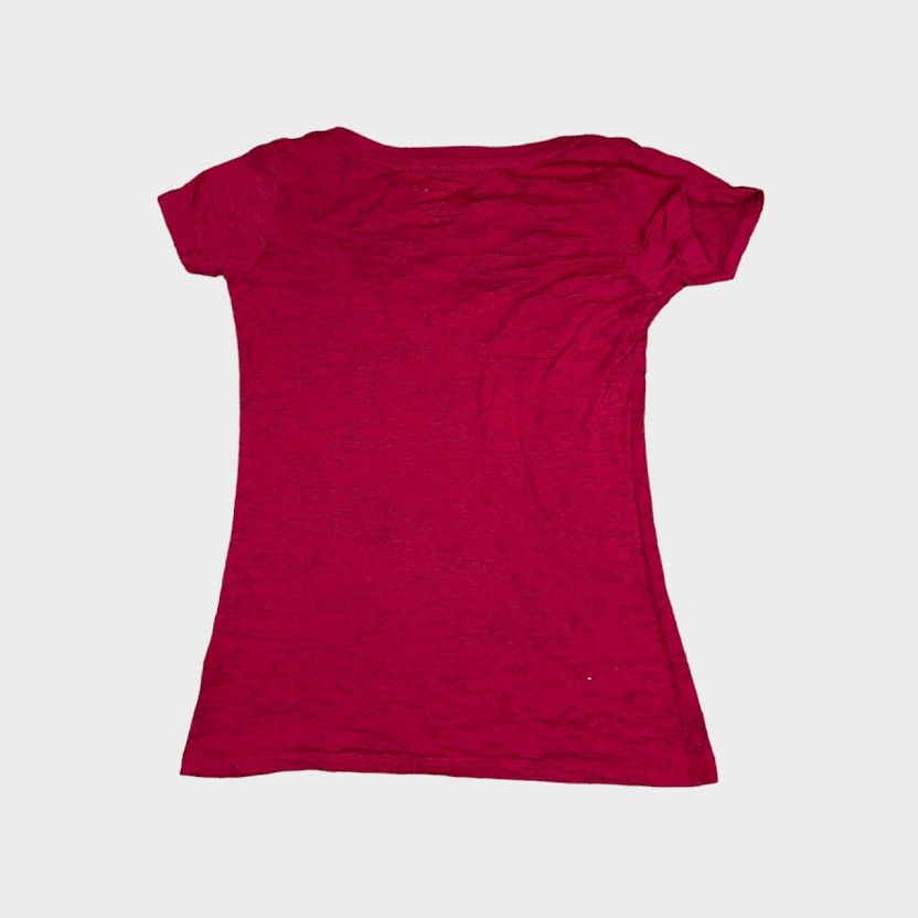 Vintage OU Vintage Y2K Red River Showdown Burnout V-Neck Tee Size M / US 6-8 / IT 42-44 - 2 Thumbnail