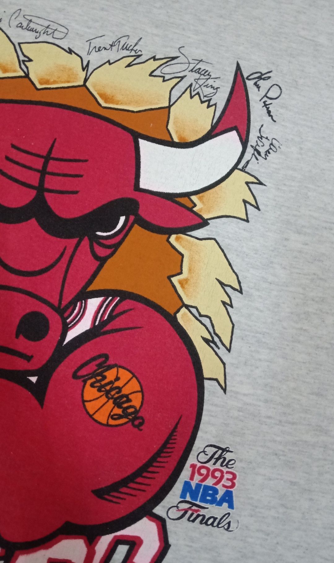 NBA × Vintage Vintage 90s Chicago Bulls 1993 NBA Champs T-shirt Size US XL / EU 56 / 4 - 7 Thumbnail