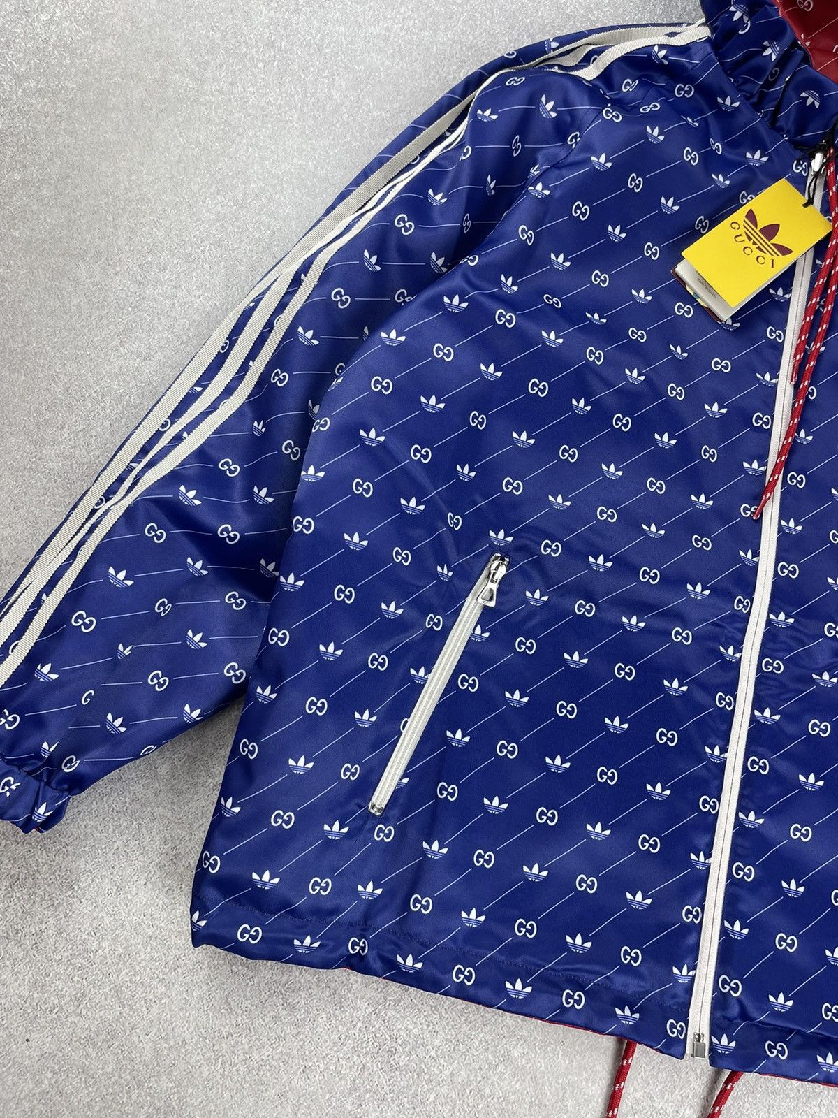 Gucci Adidas x Gucci Reversible Jacket Red/Blue Size 40 Size S / US 4 / IT 40 - 10 Thumbnail