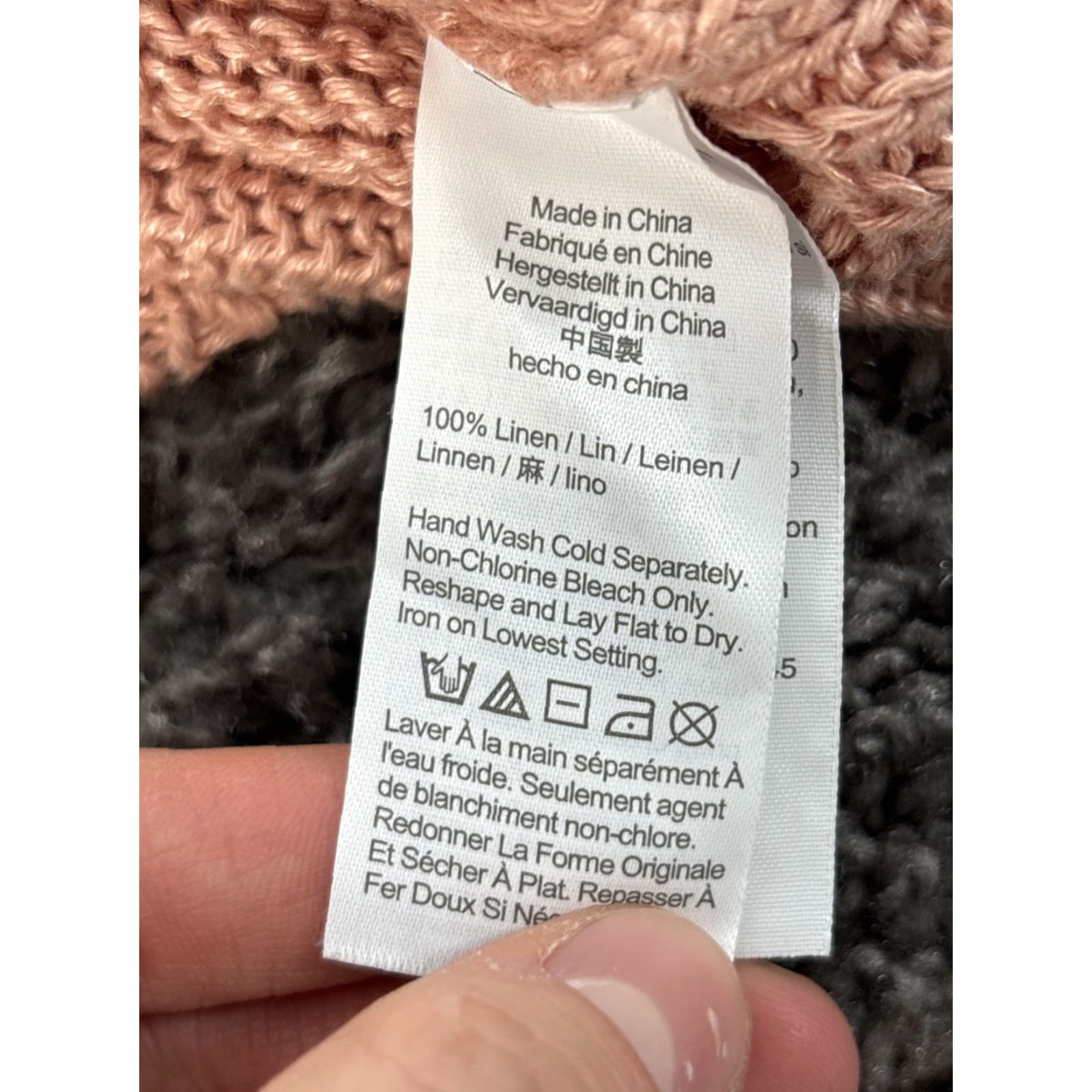 J.Crew J.CREW T-Shirt Womens Small Linen Cable Knit Balloon Sleeve Crew Neck Pink S Womens Size S / US 4 / IT 40 - 5 Thumbnail
