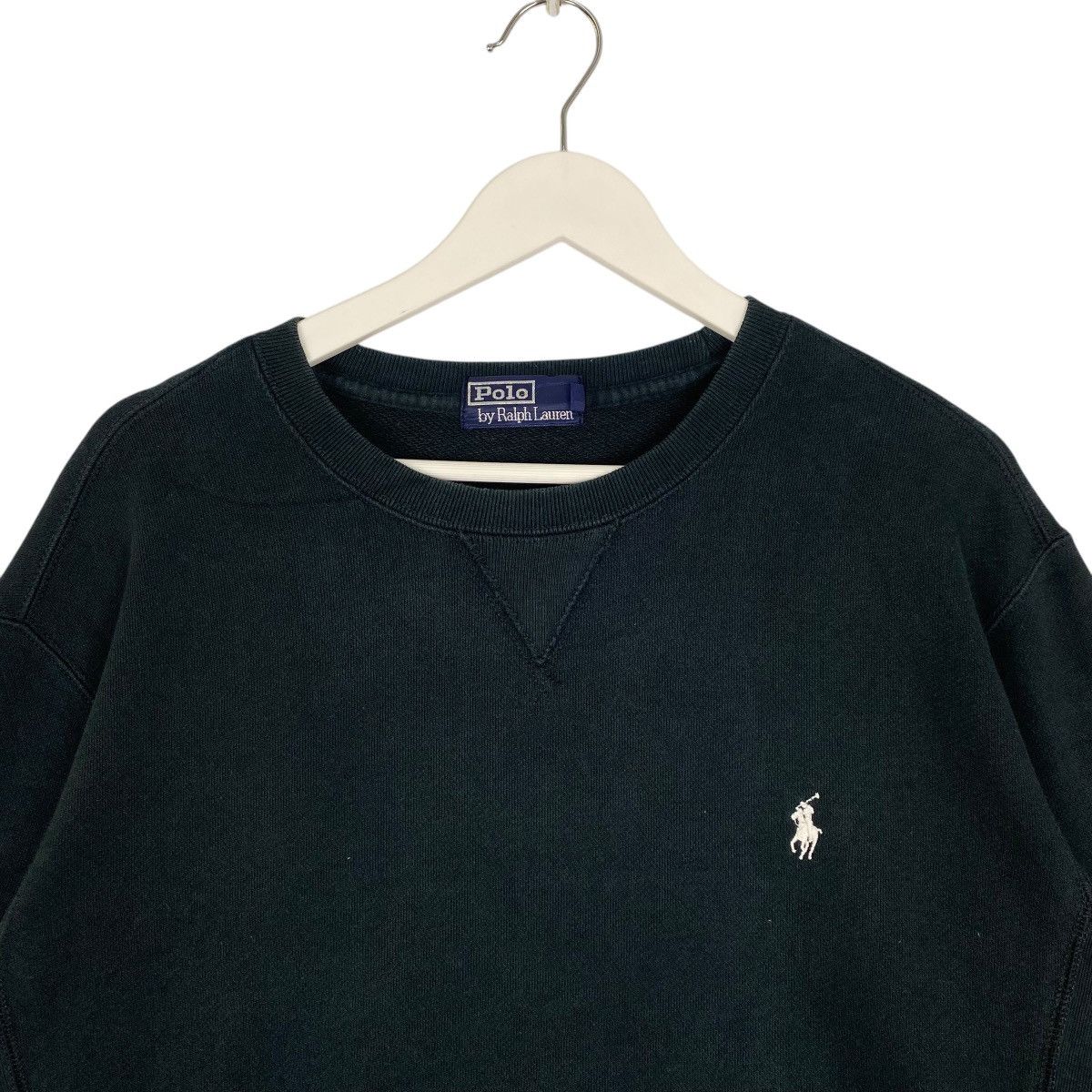Vintage Vintage 90s Polo Ralph Lauren Small Pony Sweatshir Black Size US M / EU 48-50 / 2 - 4 Thumbnail