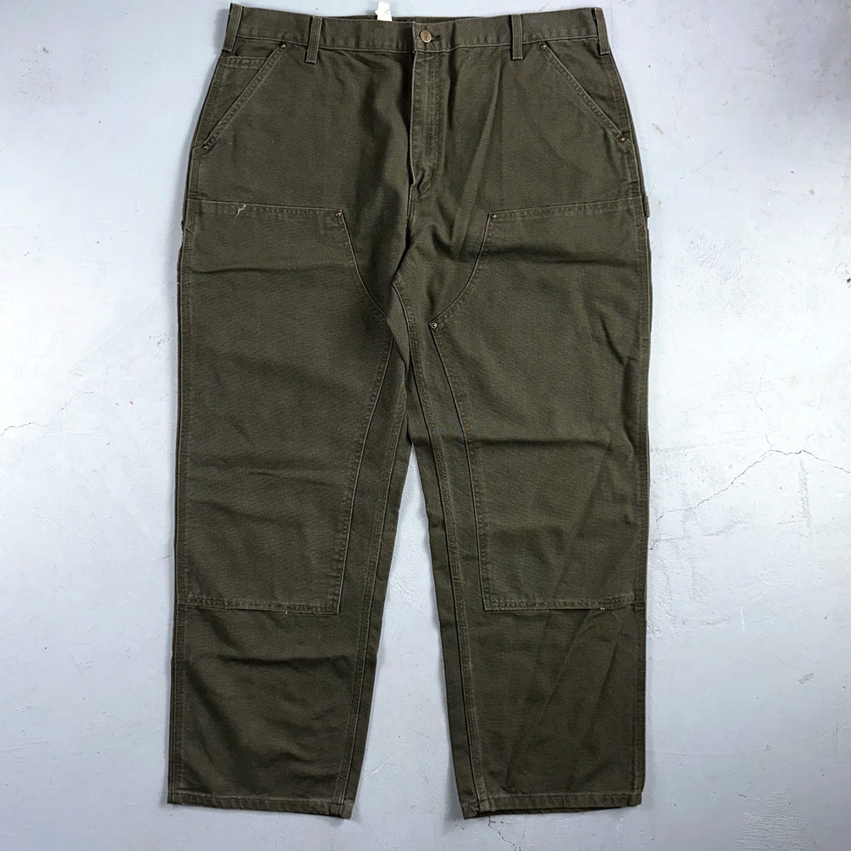 Carhartt VINTAGE Carhartt 40x32 Canvas Carpenter Pants Men Green Y2K Workwear Regular Fit Size US 40 / EU 56 - 2 Thumbnail