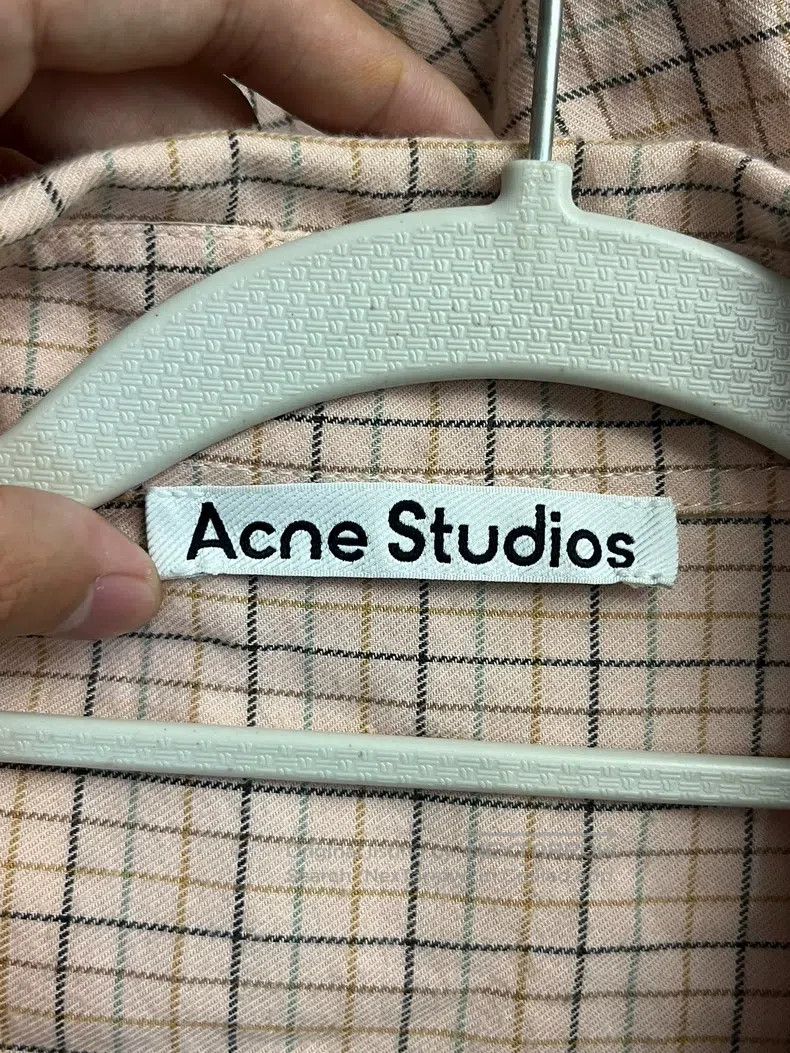 Acne Studios Acne Studios Plaid Patchwork Embroidered Shirt, Pink Size US M / EU 48-50 / 2 - 3 Thumbnail