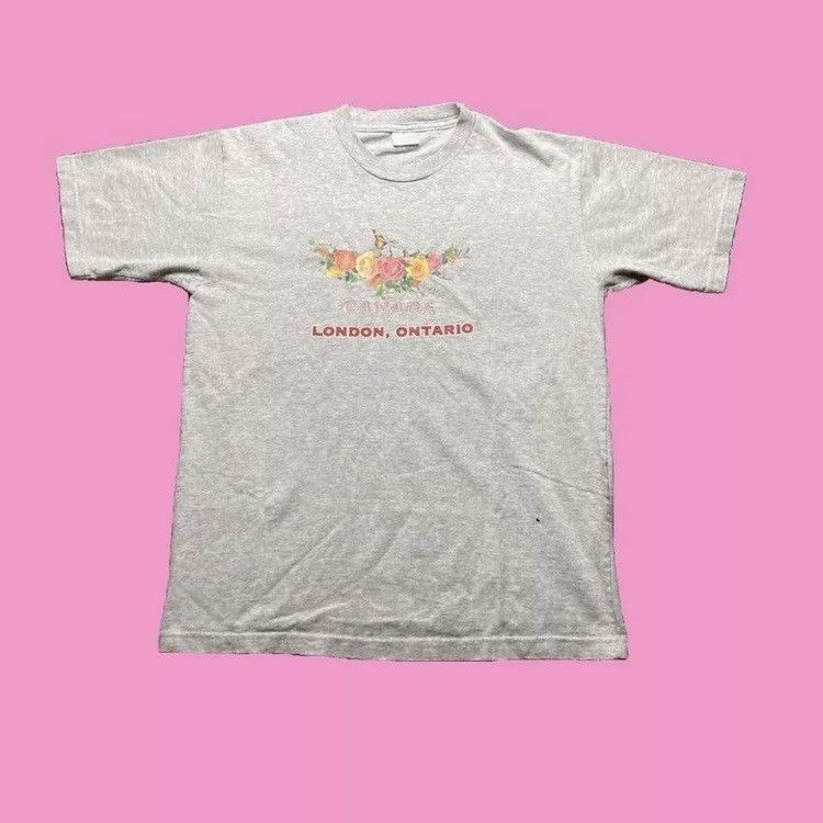 Vintage Vintage London Ontario Canada Flowers Graphic T Shirt Size US S / EU 44-46 / 1 - 1 Thumbnail