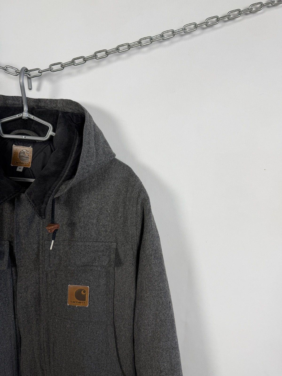 Carhartt Carhartt Artic Coat Wool Hooded Jacket Streetwear Y2K Size M Size US M / EU 48-50 / 2 - 2 Thumbnail