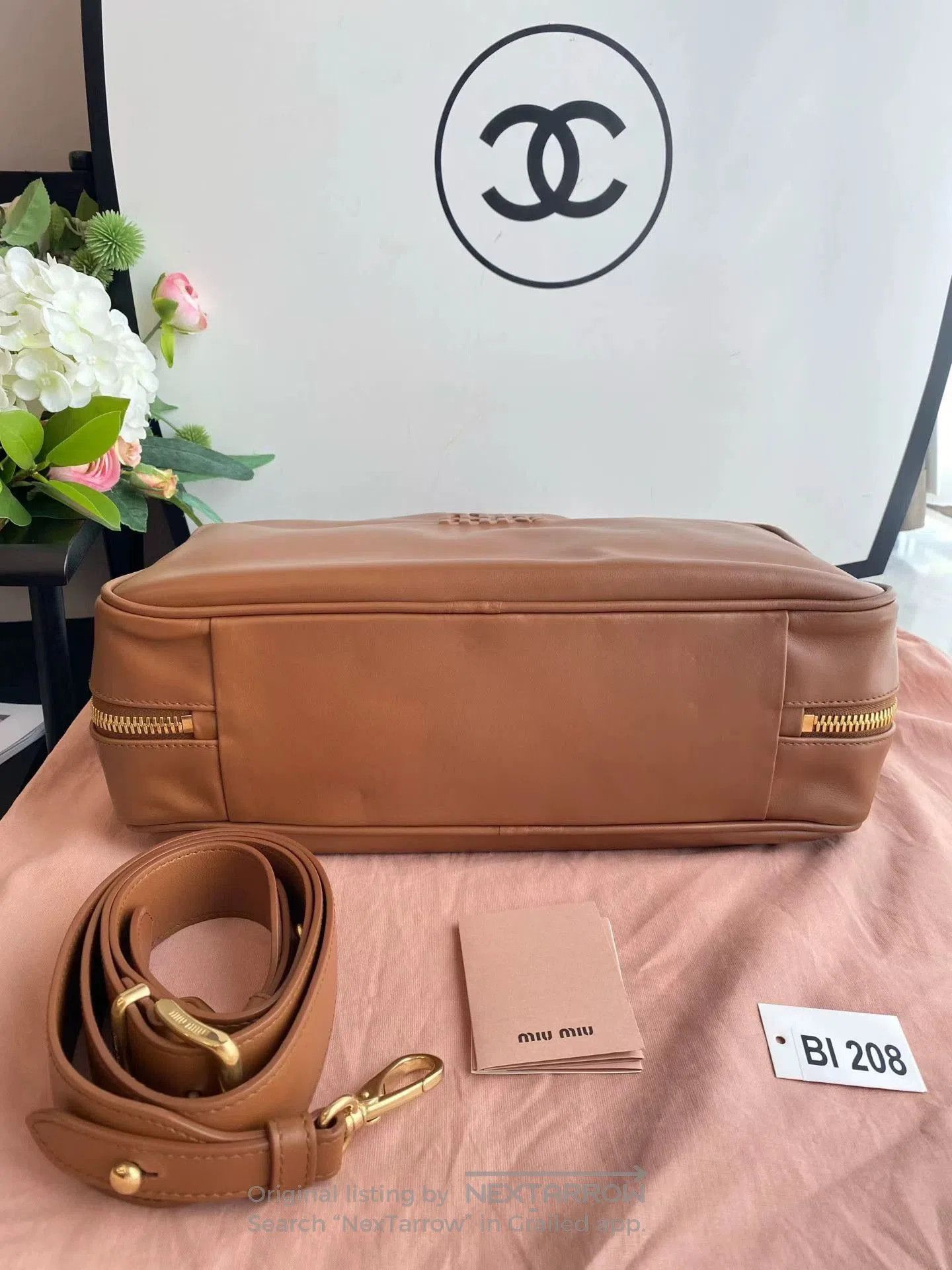 Miu Miu MIU MIU Cognac Women's Vintage Embossed Briefcase/ Size ONE SIZE - 8 Thumbnail
