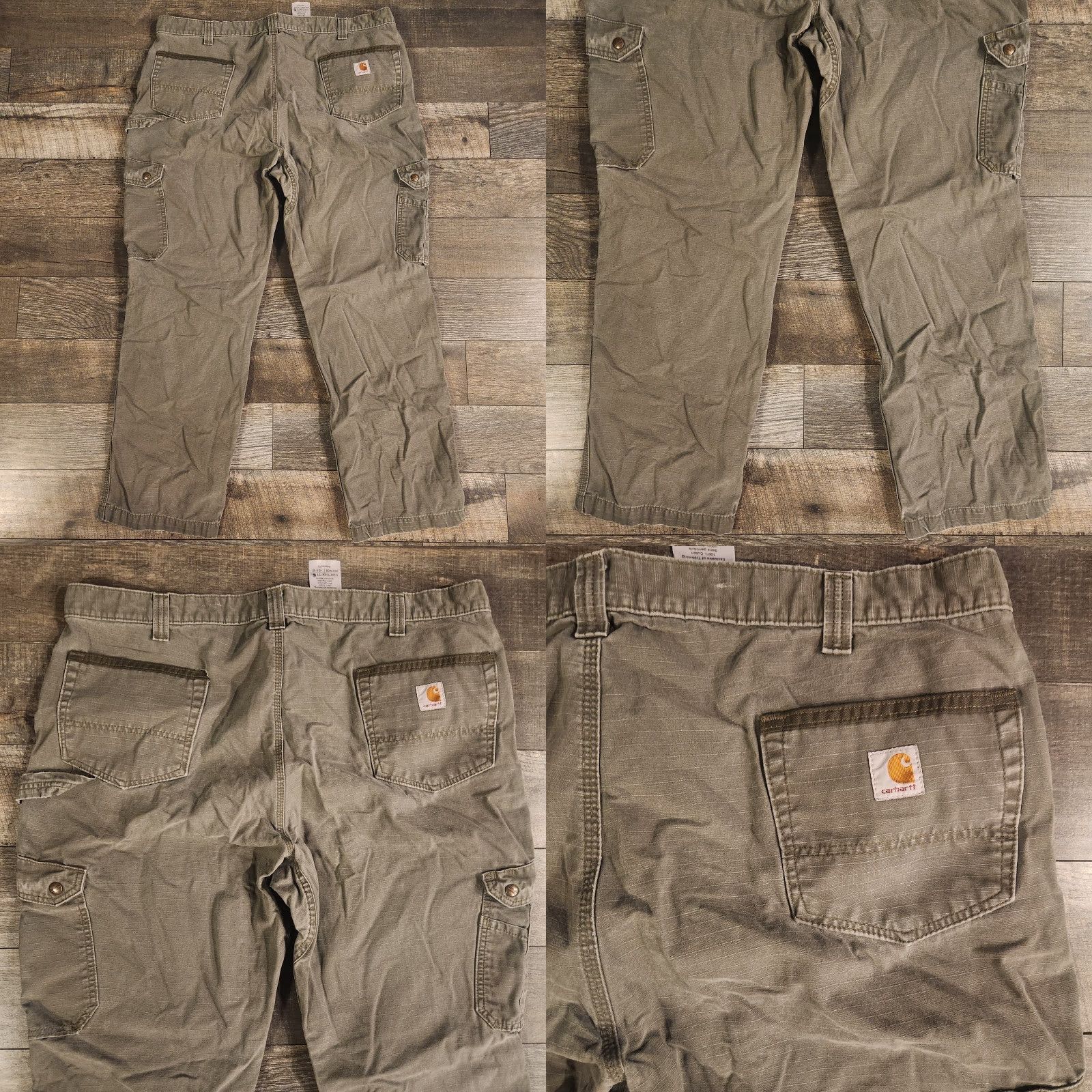 Carhartt Carhartt Pants Mens 42x32 Canvas Cargo Relaxed Ripstop Double Knee Carpenter Pants Mens 42x32 Gray Cotton Cargo Workwear USA Outdoor Size US 42 / EU 58 - 8 Thumbnail
