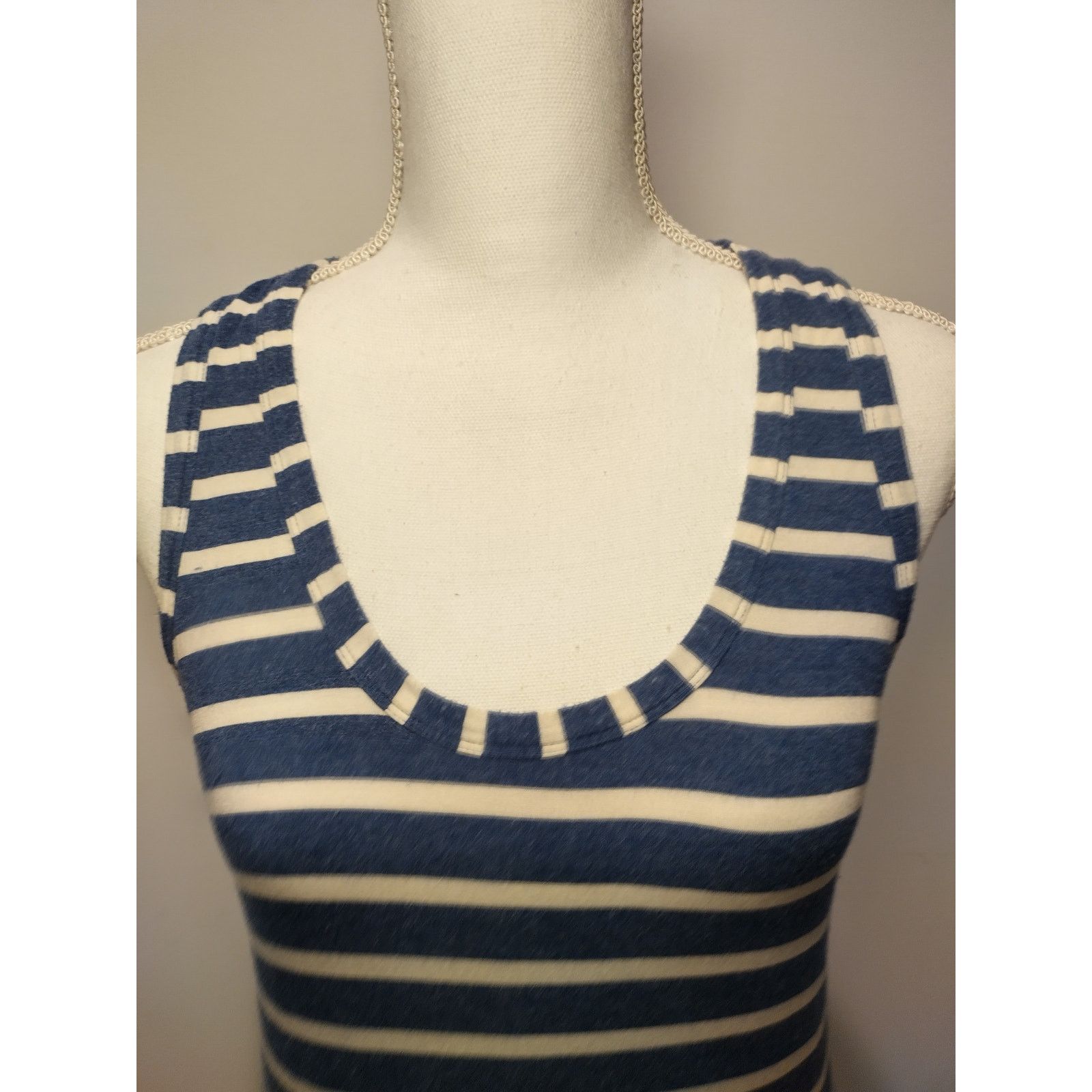 J.Crew J. Crew Women Maxi Dress Sleeveless Scoop Neck Blue White Size XS / US 0-2 / IT 36-38 - 5 Thumbnail