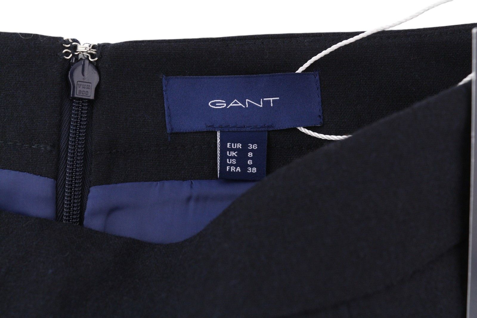 Gant FLANNEL FLARE EU36 Dark Blue Wool Blend Skirt 85356 Size 26" / US 2 / IT 38 - 6 Thumbnail