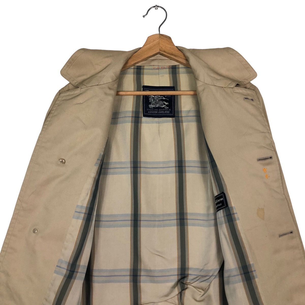Burberry 🔥Vintage Burberrys London England Long Jacket Nova Check Size US M / EU 48-50 / 2 - 14 Thumbnail