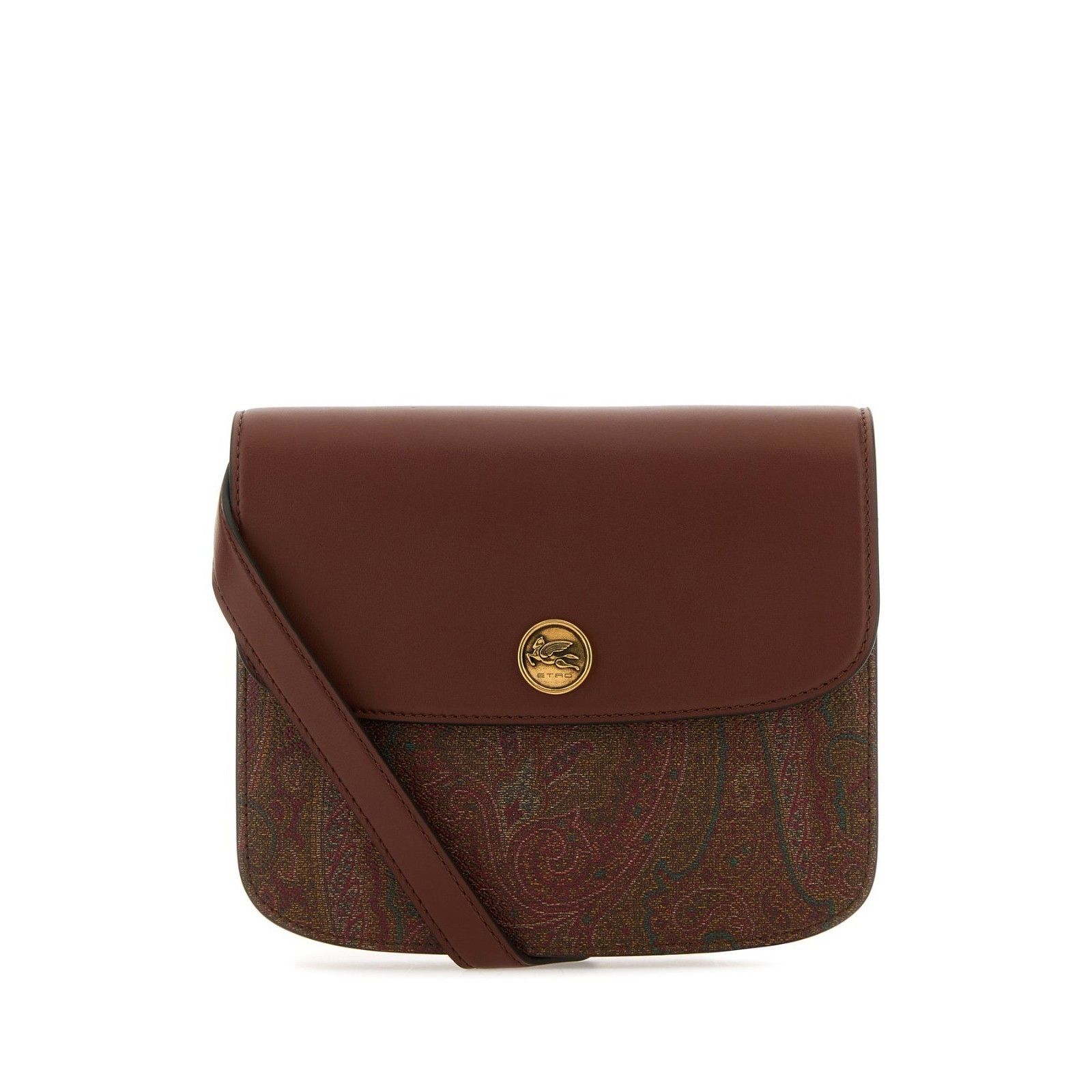 ETRO Essential S Brown Canvas Shoulder Bag New