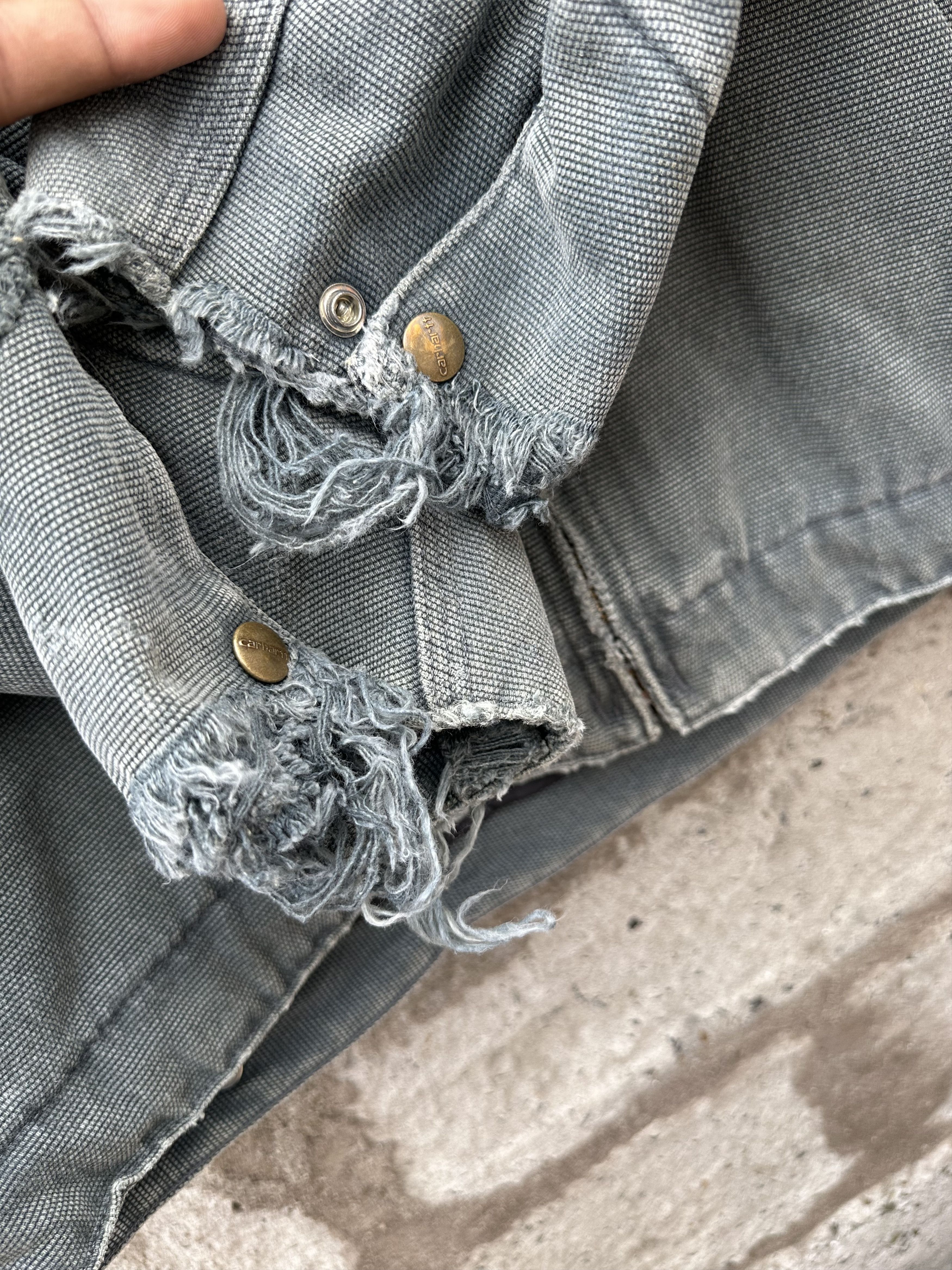 Carhartt 90s Carhartt Detroit Jacket J01 - Faded Gray / Distressed Size US L / EU 52-54 / 3 - 7 Thumbnail