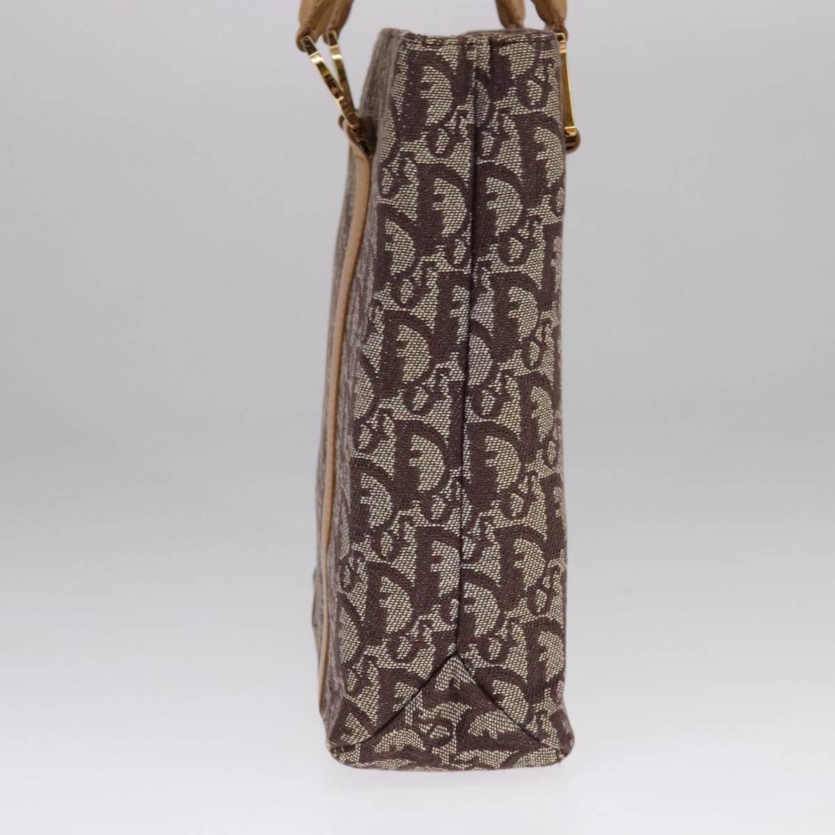 Dior DIOR Trotter Canvas Hand Bag Brown Gold Size ONE SIZE - 4 Thumbnail