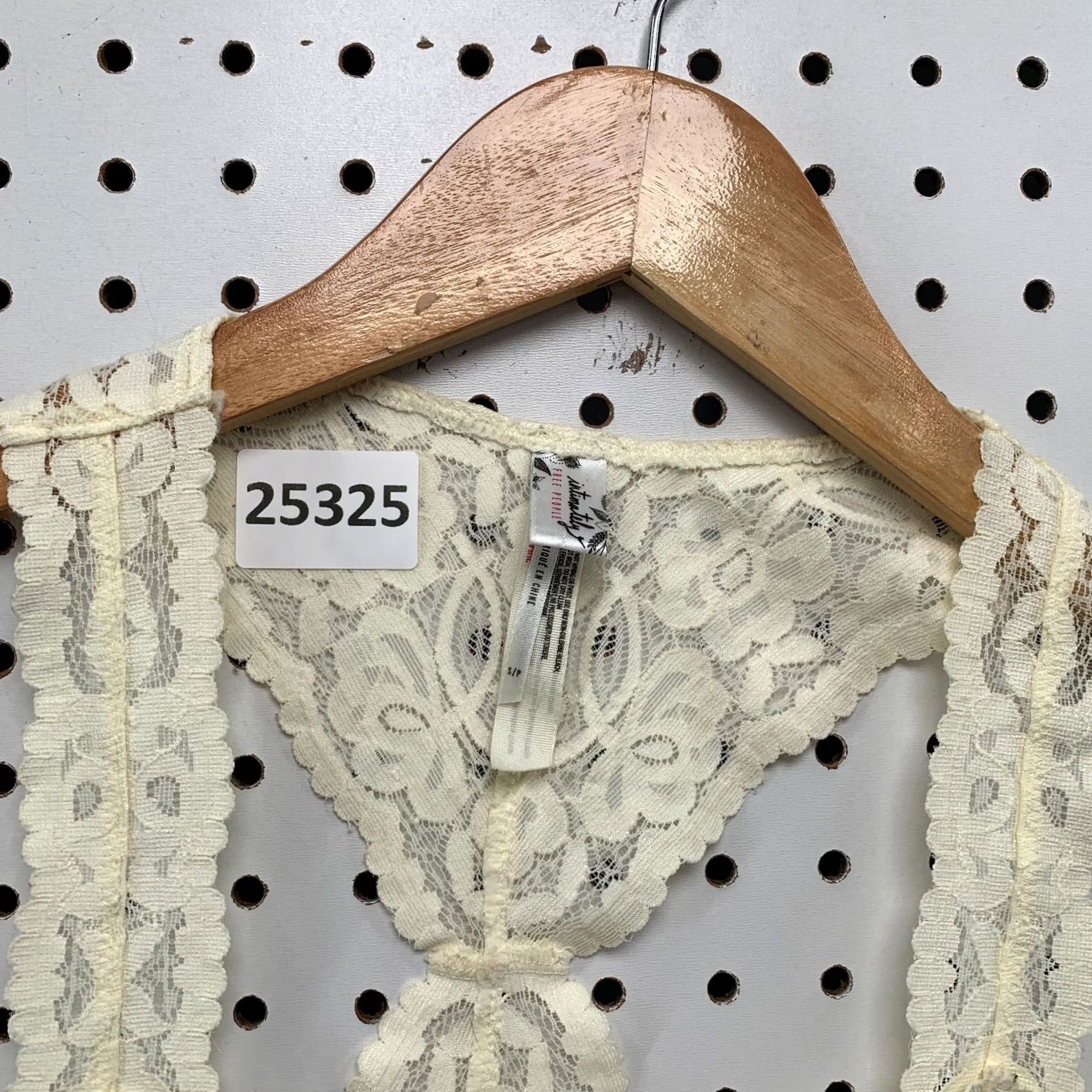 Free People Intimately Free People Galloon Nylon Lace Halter Bralette Beige Small 13x12 Size ONE SIZE - 6 Thumbnail